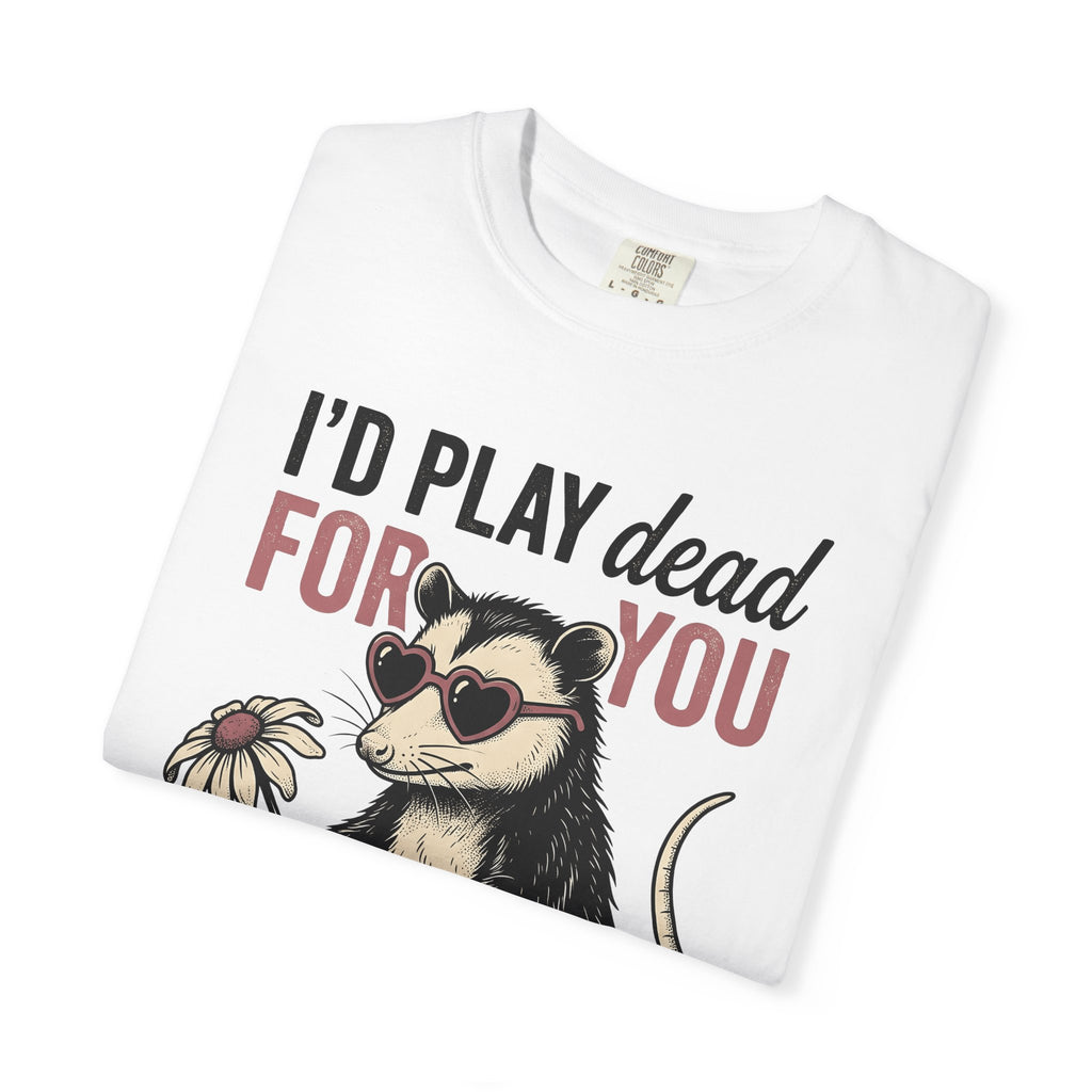Possum Graphic Shirt St. Valentines Day Animal Gift Women Vintage Tee Opossum T-Shirt Valentine Fan Retro Tshirt Creature Graphic Hand Drawn