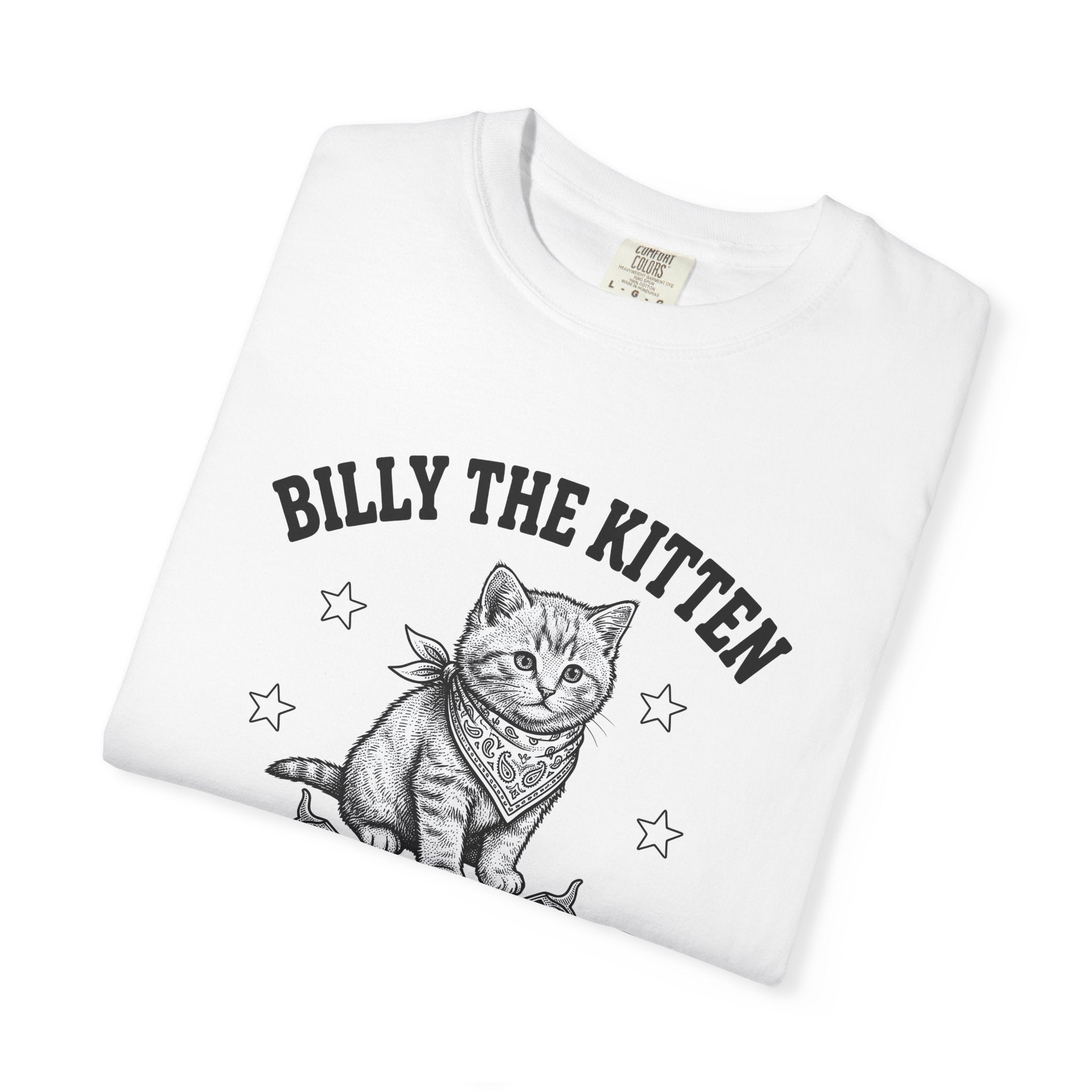 Cowboy Kitten Shirt Cat Western Gift Women Vintage Tee Kitten T-Shirt Cat Fan Retro Tshirt Rodeo Graphic Hand Drawn Revolver Tshirt
