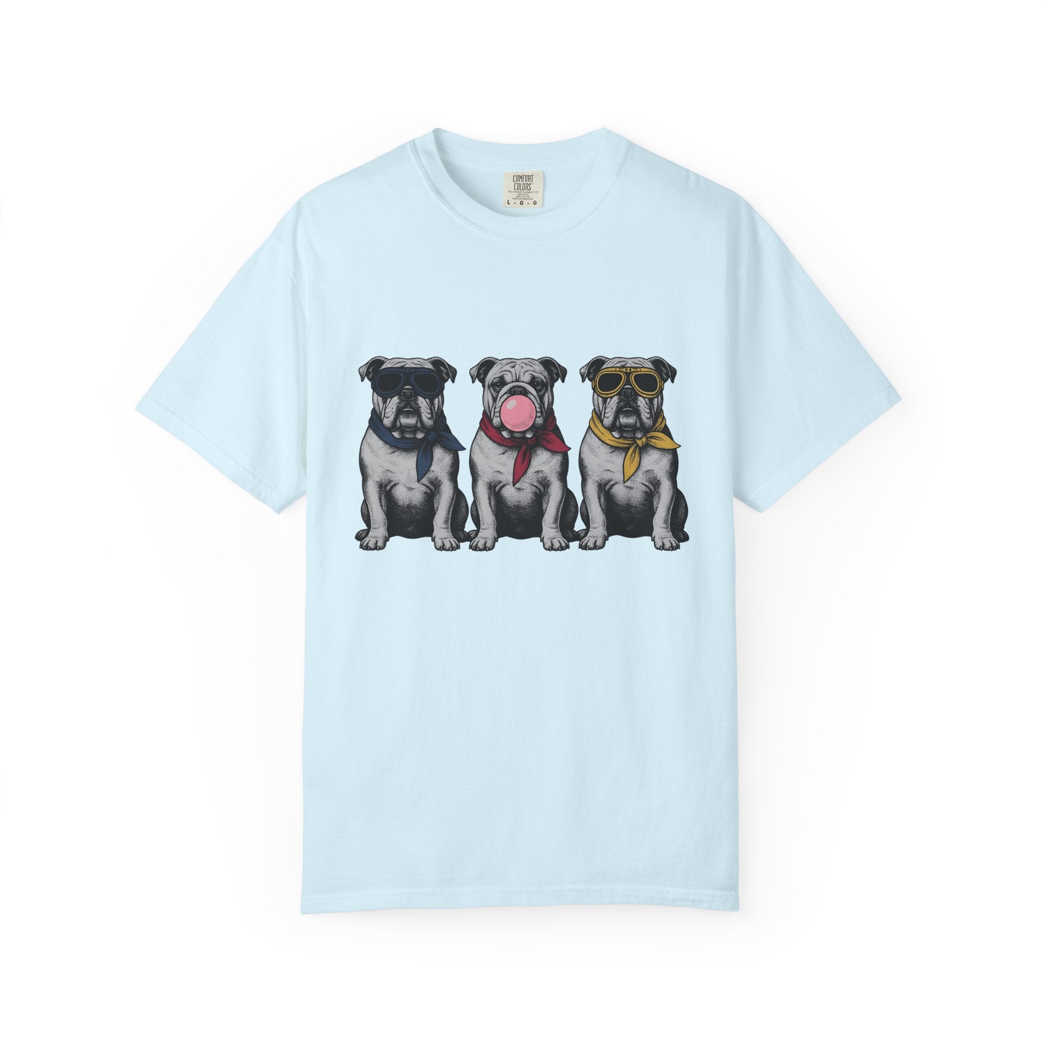 Bulldog Pack Shirt Dog Funny Gift Women Retro Tee Bulldog T-Shirt Dog Fan Bulldog Retro Tshirt Humor Graphic Sketch Shades Tshirt