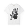 Tiger Double Bass Shirt Funny Sound Gift Women Illustrative Tee Double Bass T-Shirt Humor Fan Artistic Tshirt Audio Graphic Classic Creature