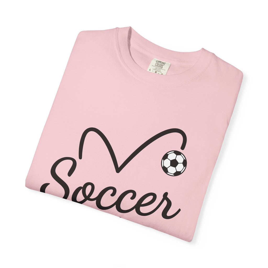 Soccer Ball Love Shirt Soccer Sportswear Gift Women Basic Tee Football T-Shirt Soccer Fan Soccer Tee Simple Graphic Athletic Wear Design
