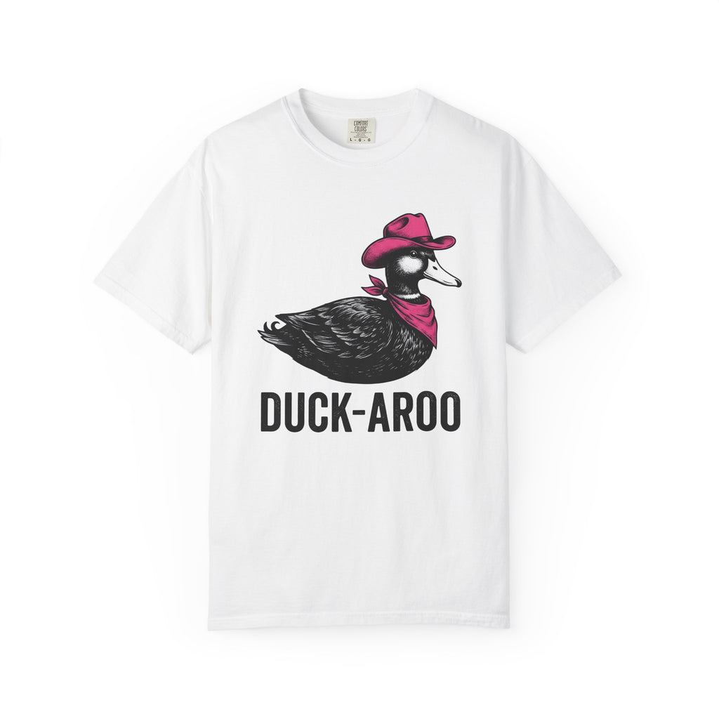 Duck Rancher Hat Shirt Cowgirl Critter Gift Women Aged Tee Rancher Hat T-Shirt Cowgirl Fan Distressed Tshirt Animal Graphic Cartoon Kerchief