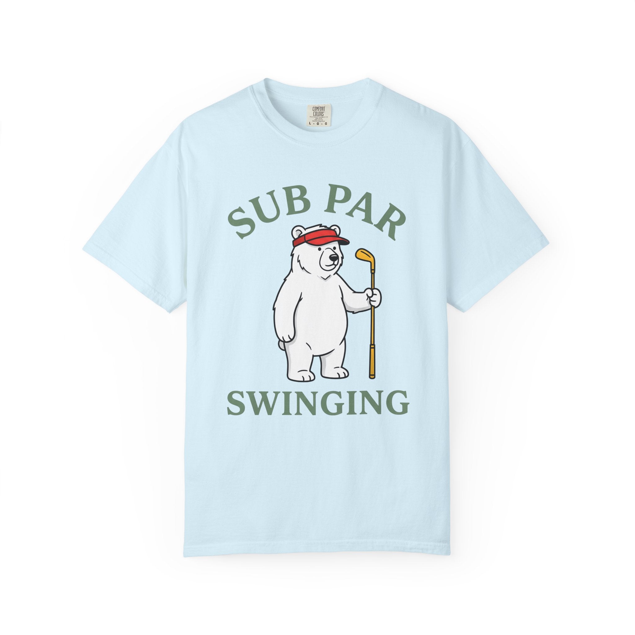 Bear Golf Shirt Golf Humor Gift Women Cartoon Tee Teddy T-Shirt Golfer Fan Cartoony Tshirt Funny Graphic Minimalist Visor Tshirt