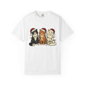 Cat Group Shirt Christmas Animals Gift Women Sketch Tee Kittens T-Shirt Xmas Fan Feline Tshirt Creature Graphic Retro Holiday Lights Tshirt