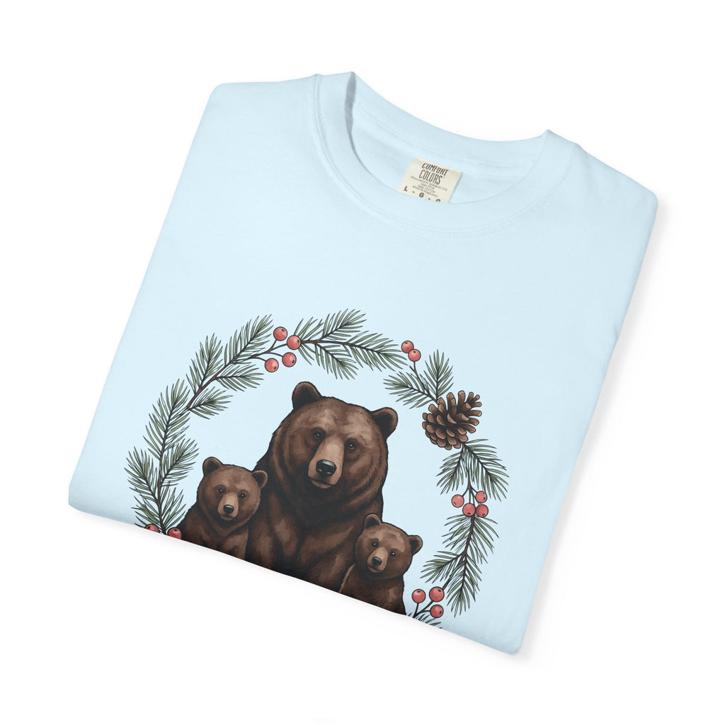 Bear Clan Shirt Christmas Fauna Gift Women Cartoon Tee Ursine T-Shirt Xmas Fan Toon Tshirt Wildlife Graphic Antique Ring Tshirt