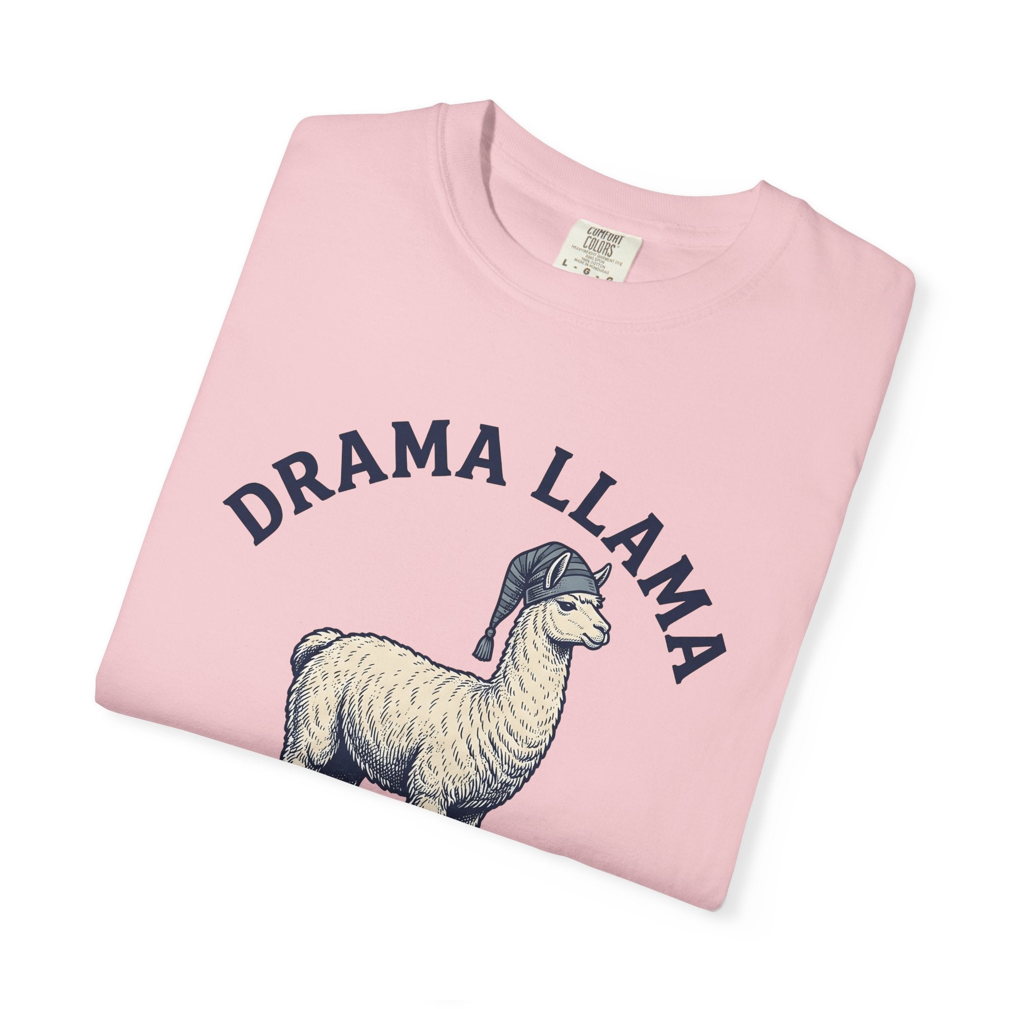 Llama Nightwear Shirt Funny Wildlife Gift Women Distressed Tee Alpaca T-Shirt Humor Fan Vintage Tshirt Animal Graphic Doodle Bedtime Hat