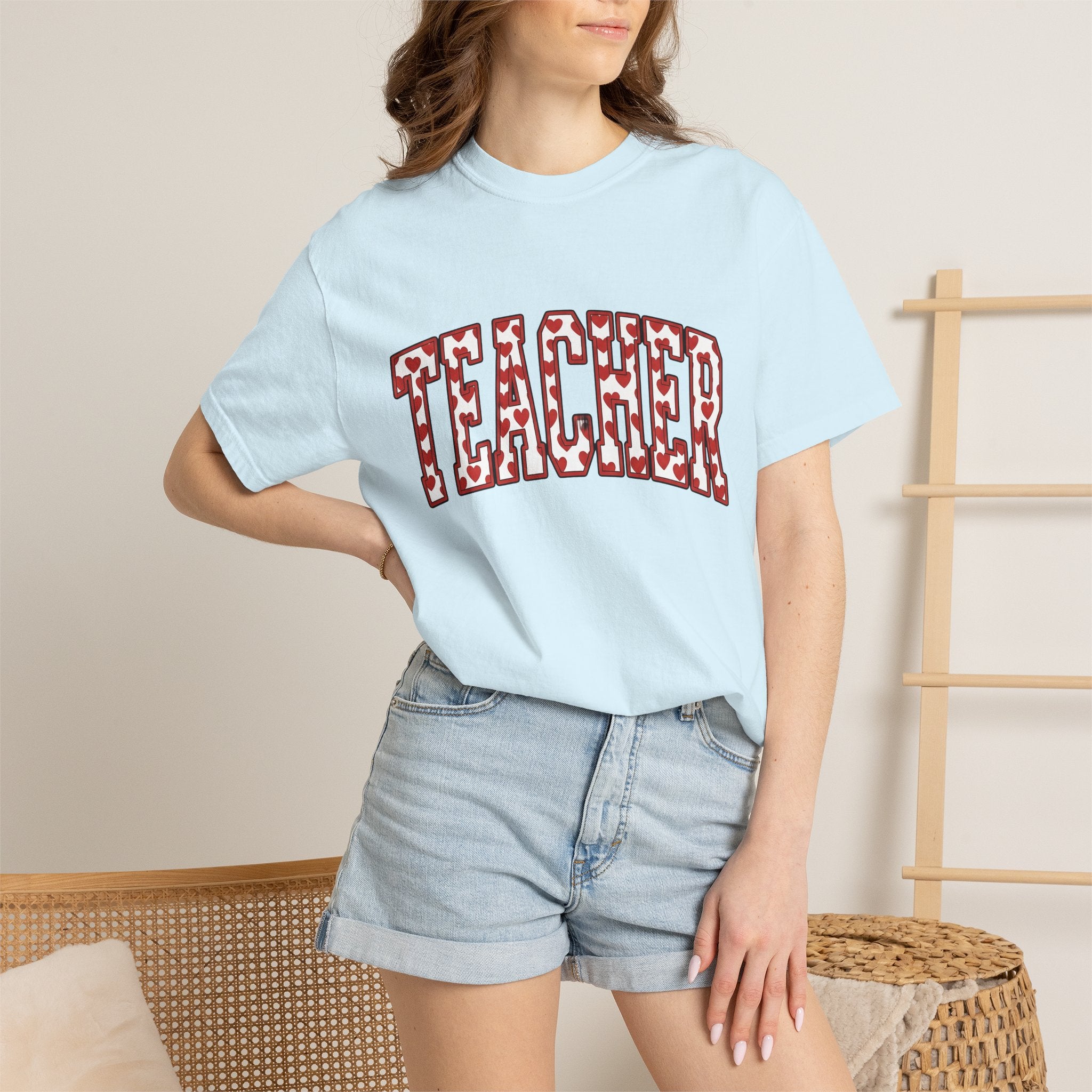 Romantic Text Art Shirt St. Valentine's Day Teaching Gift Women Strong Tee Typography T-Shirt Valentine Fan Bold Tshirt Educator Graphic