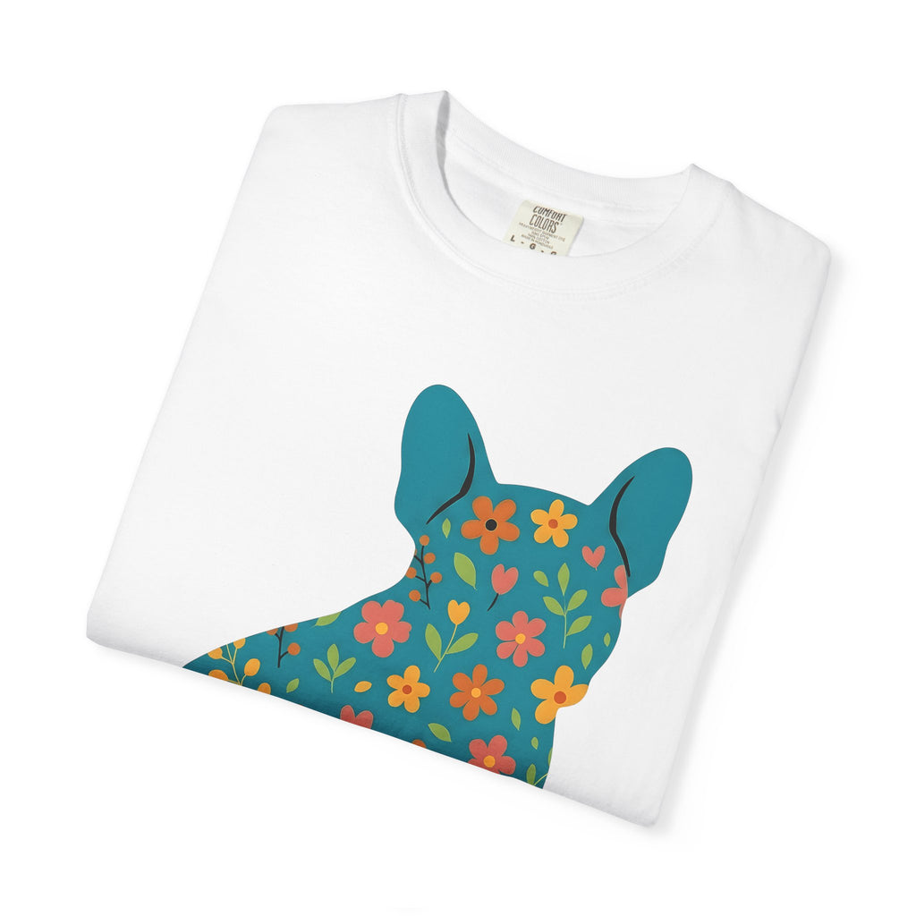 French Bulldog Shirt Dog Pet Gift Women Floral Tee Bulldog T-Shirt Dog Fan Puppy Graphic Dog Graphic Minimalist Flowers Tshirt