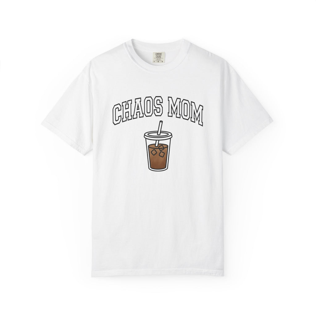 Iced Coffee Cup Shirt Mom Coffee Gift Women Bold Graphic Tee Cold Brew T-Shirt Mother Fan Caffeinated Graphic Minimalist Ice Cubes Tshirt