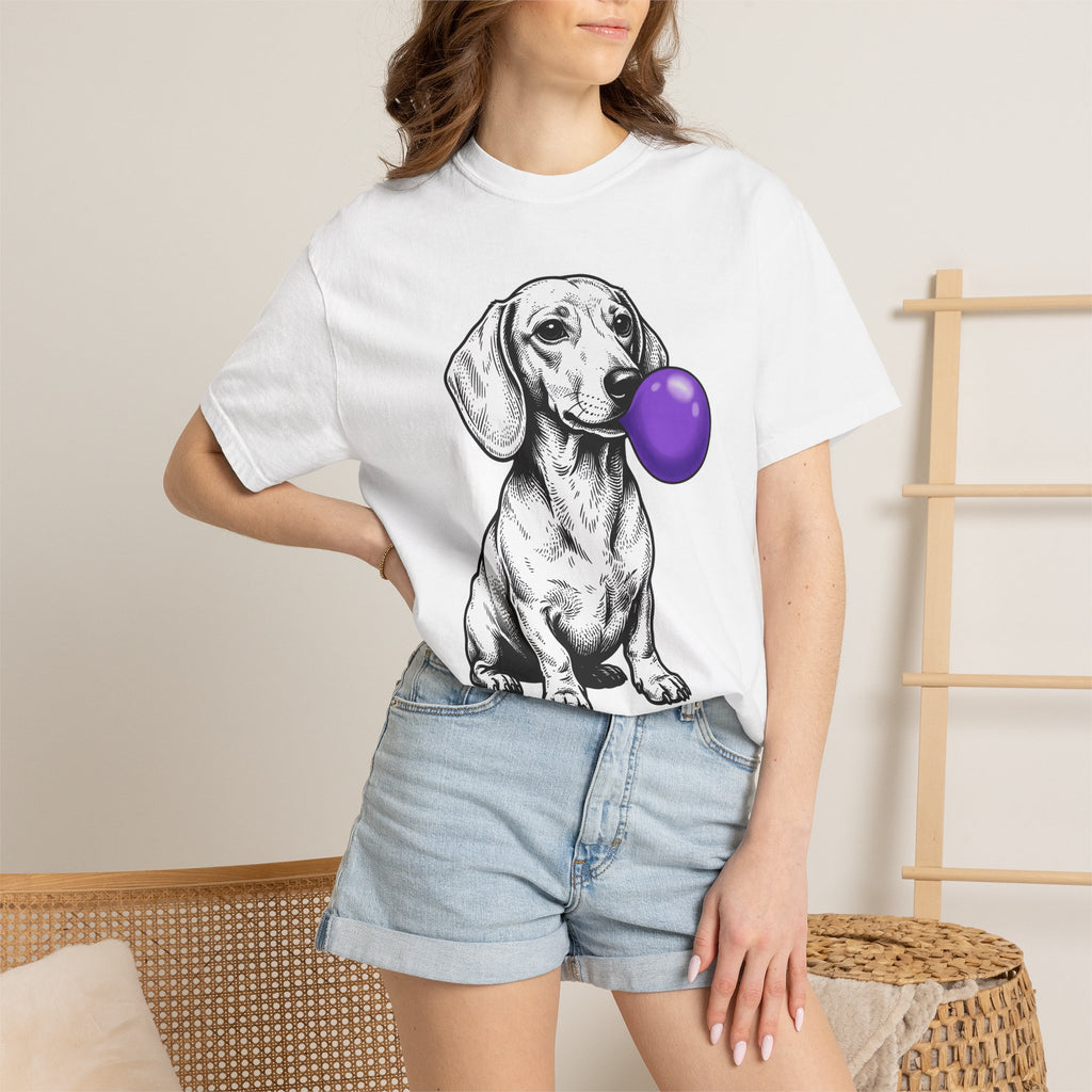Dachshund Pet Shirt Dog Dog Gift Women Cartoon Tee Wiener Dog T-Shirt Dog Fan Hound Tshirt Canine Graphic Hand Drawn Gum Tshirt