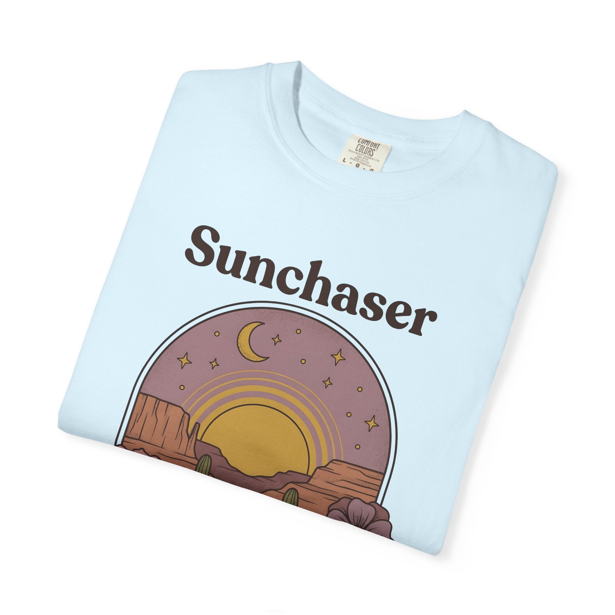 Desert Sunset Shirt Boho Landscape Gift Women Southwestern Tee Dusk T-Shirt Bohemian Fan Tribal Tshirt Scenic Graphic Classic Wildflowers