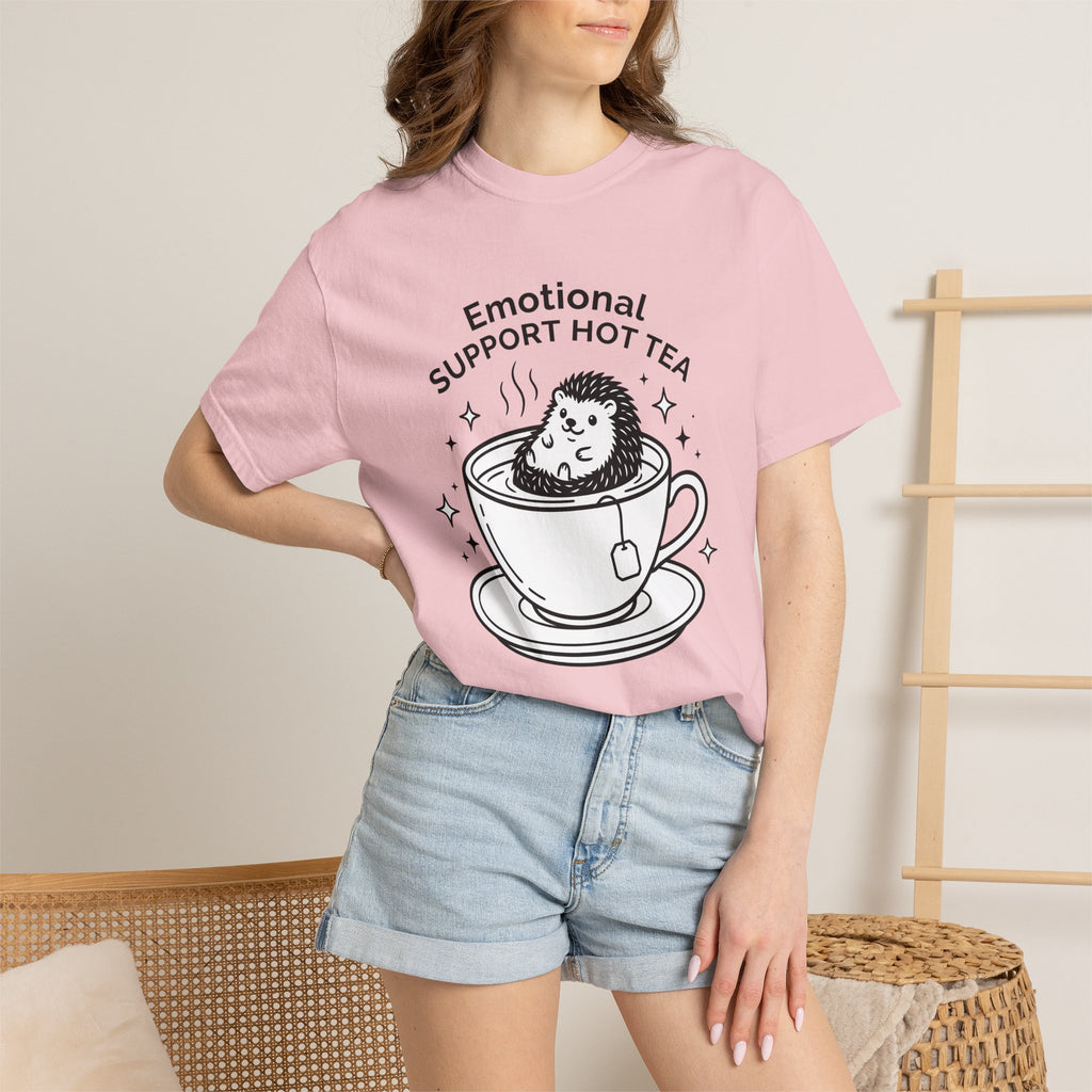 Hedgehog Cup Shirt Drinks Pets Gift Women Adorable Tee Mug T-Shirt Beverage Fan Coffee Cup Tshirt Animal Graphic Simple Sparkles Tshirt