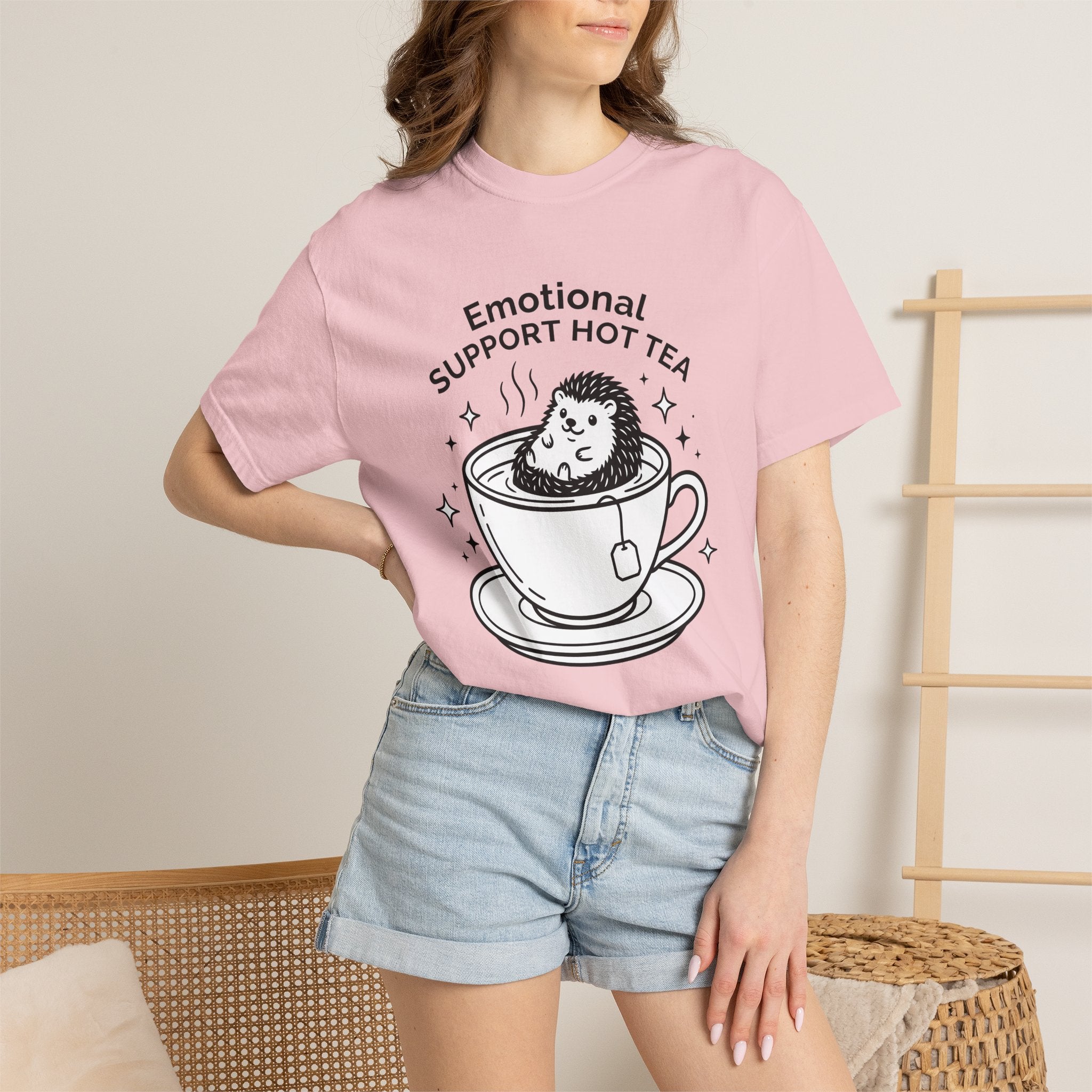 Hedgehog Cup Shirt Drinks Pets Gift Women Adorable Tee Mug T-Shirt Beverage Fan Coffee Cup Tshirt Animal Graphic Simple Sparkles Tshirt