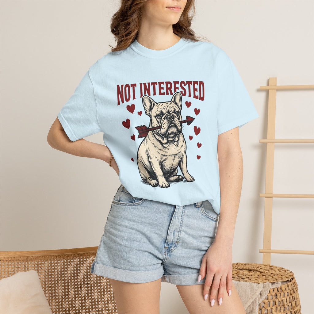 French Bulldog Shirt St. Valentine's Day Animal Gift Women Old School Tee Bouledogue Francais T-Shirt Valentine Fan Retro Tshirt Pet Graphic