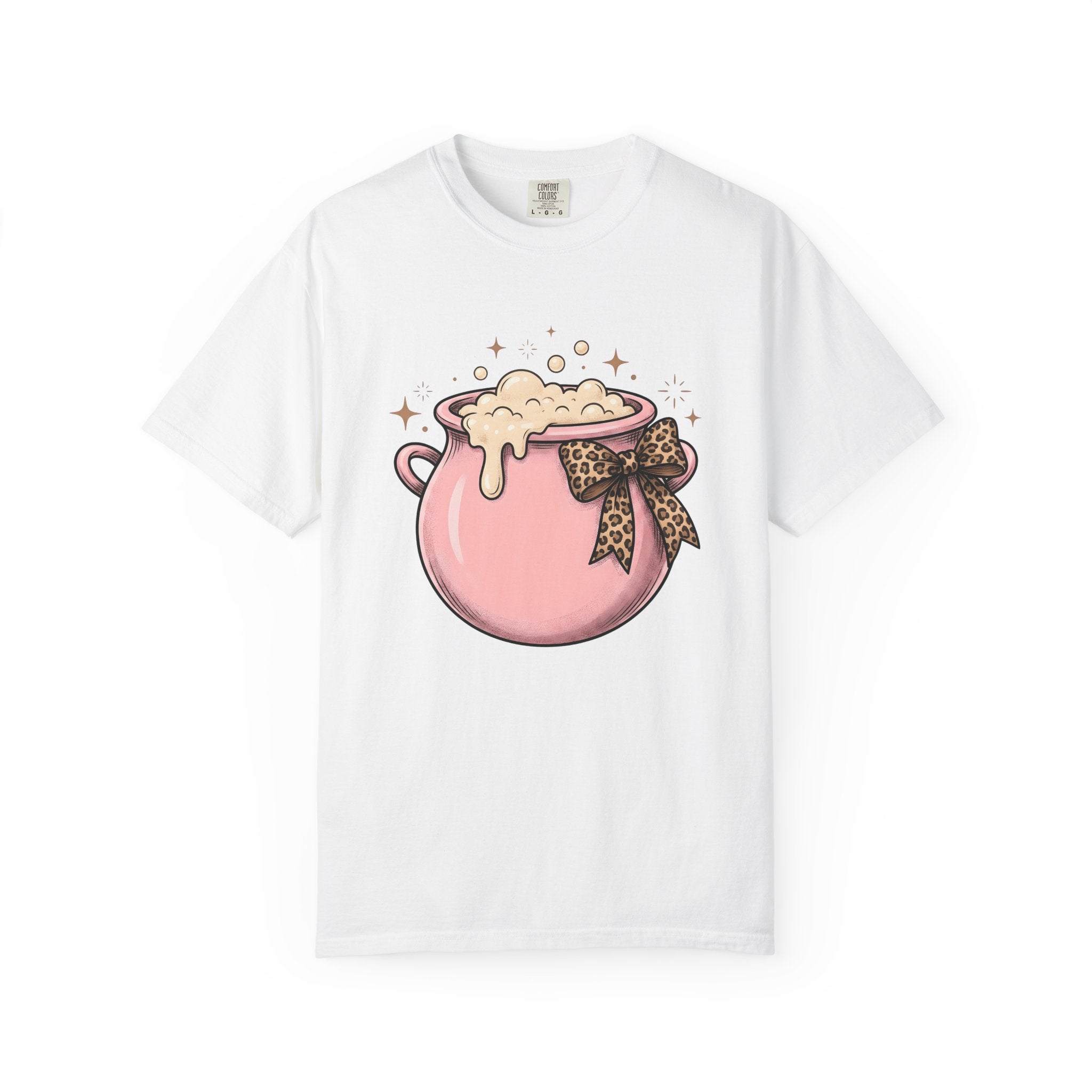 Pink Potion Shirt Halloween Spellcaster Gift Women Adorable Tee Elixir T-Shirt Horror Fan Cute Tshirt Wizard Graphic Sketch Leopard Print