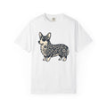 Corgi Pet Shirt Dog Blossom Gift Women Tribal Tee Puppy T-Shirt Dog Fan Canine Tshirt Floral Graphic Classic Botanical Print Tshirt