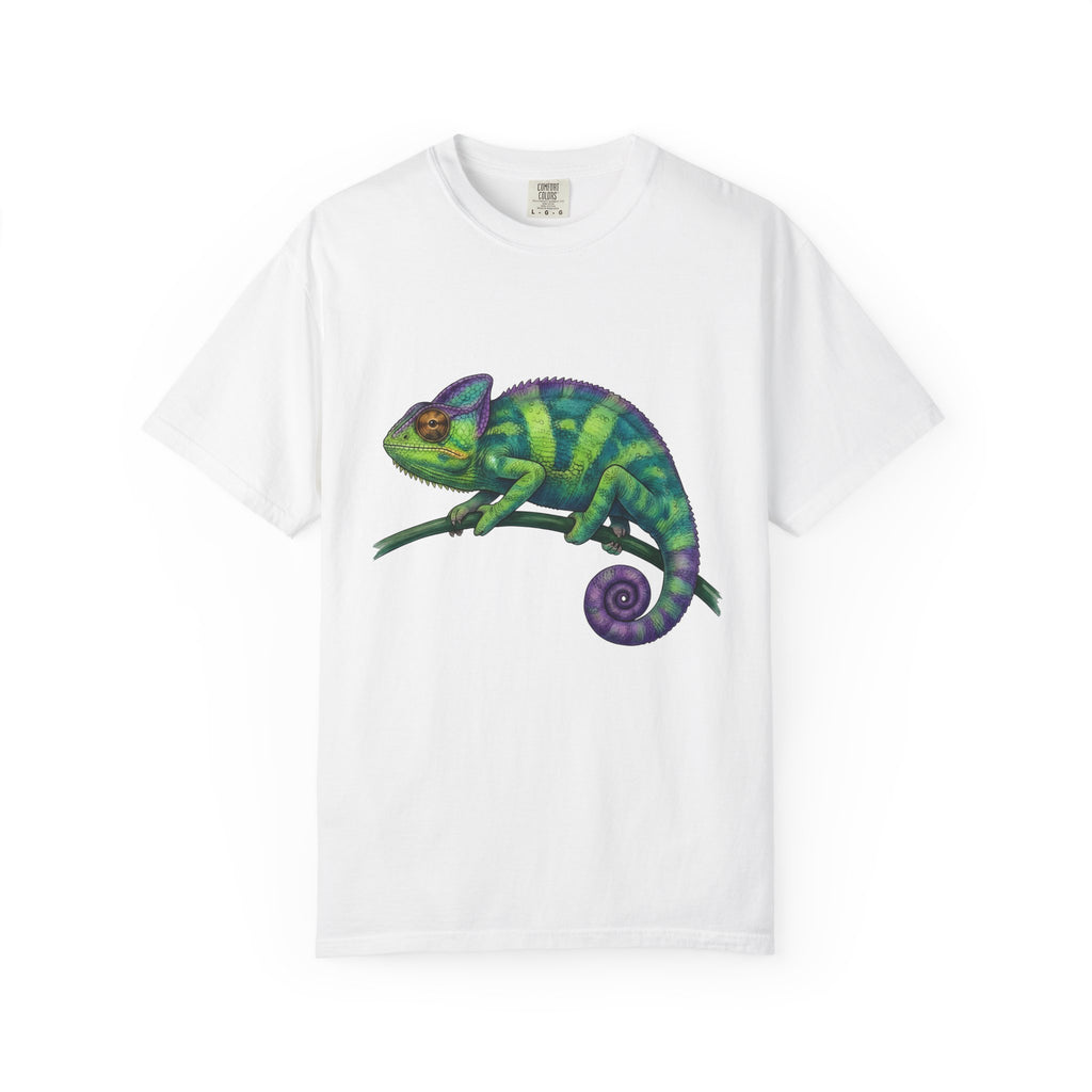 Chameleon Shirt Animals Lizard Gift Women Vibrant Tee Chameleon T-Shirt Wildlife Fan Colorful Tshirt Gecko Graphic Sketch Twig Tshirt