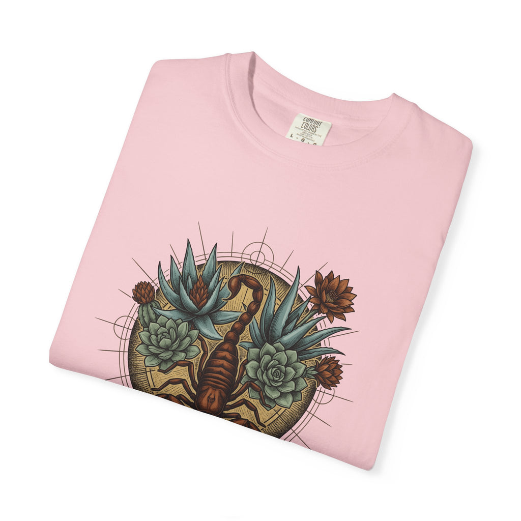 Scorpion Flower Shirt Boho Chic Horoscope Gift Women Tribal Tee Scorpio T-Shirt Bohemian Enthusiast Tribal Tshirt Astrology Graphic Retro
