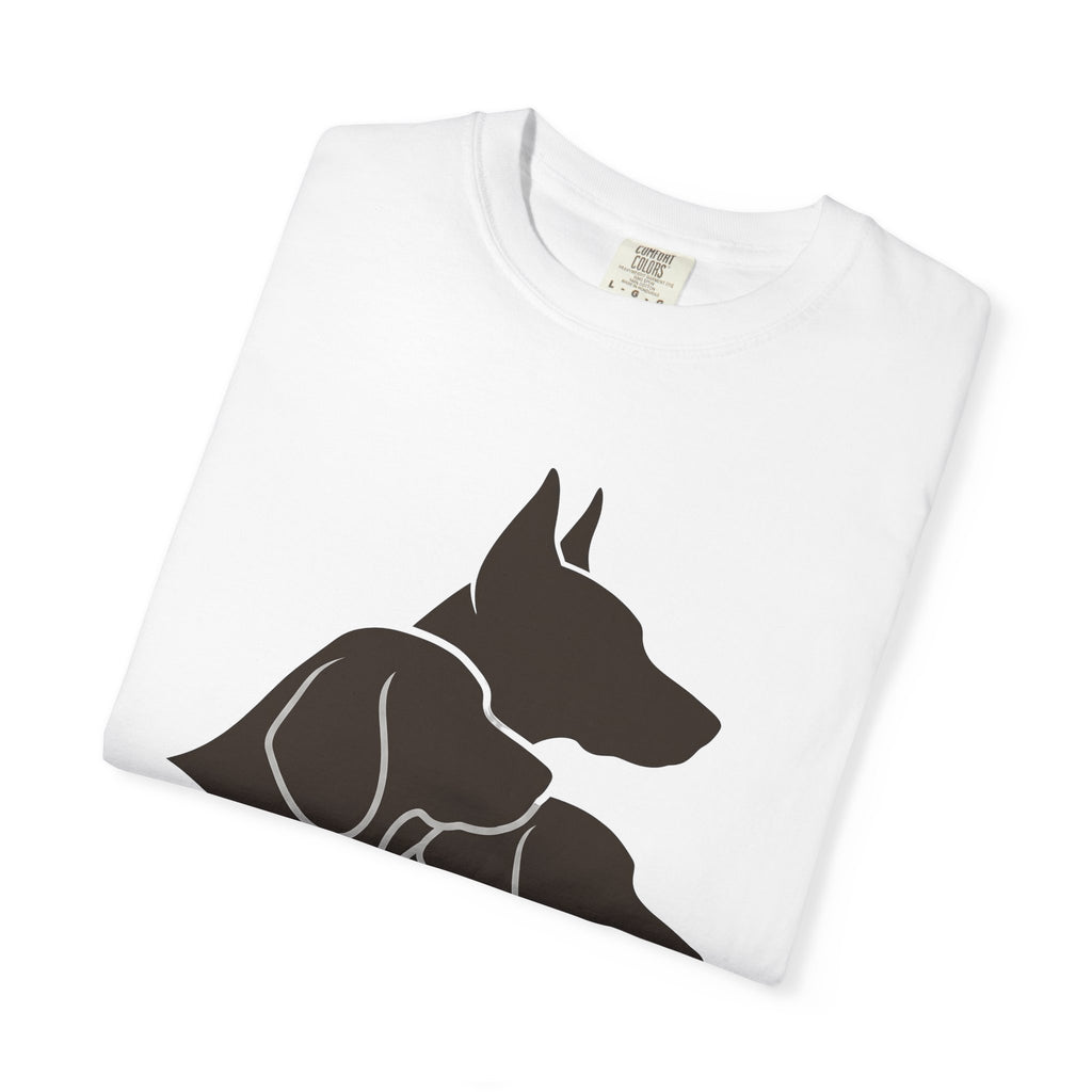 Puppy Silhouette Shirt Dog Creatures Gift Women Basic Tee Puppy T-Shirt Dog Fan Pup Tshirt Beast Graphic Modernistic Set Tshirt