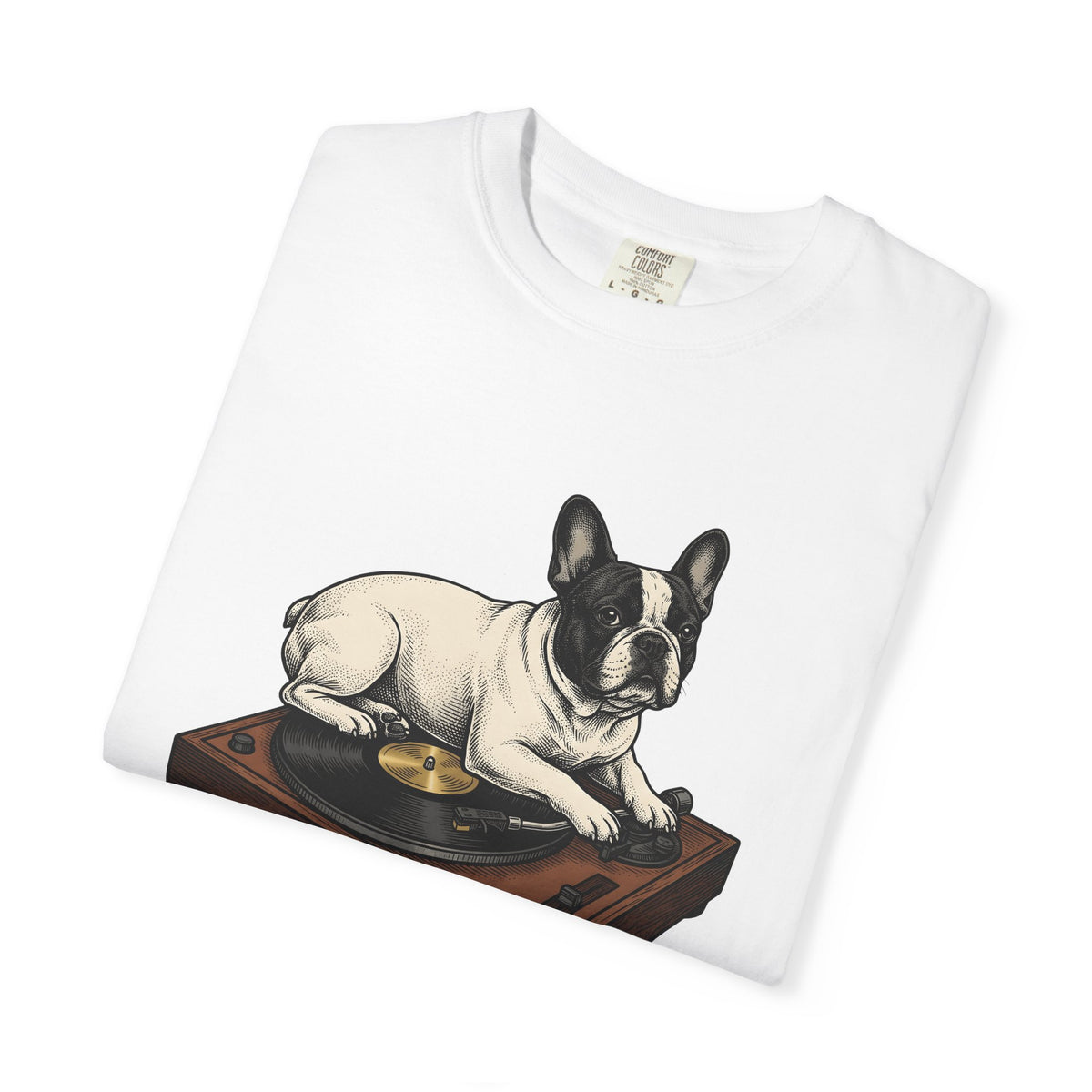 French Bulldog Shirt Dog Music Unisex Gift Tattoo Style Tee Bulldog T-Shirt Dog