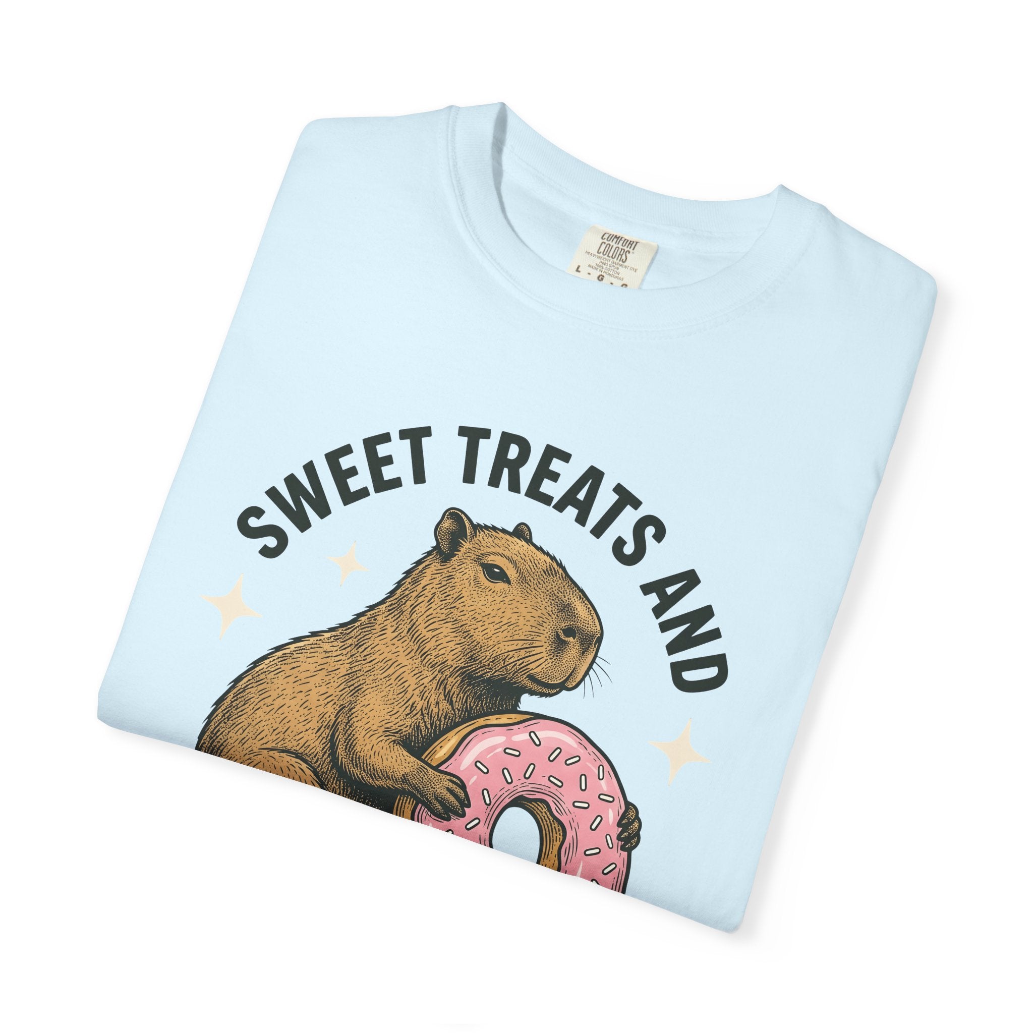 Capybara Bagel Shirt Funny Critters Gift Women Classic Tee Rodent T-Shirt Humor Fan Vintage Tshirt Animal Graphic Doodle Twinkles Tshirt