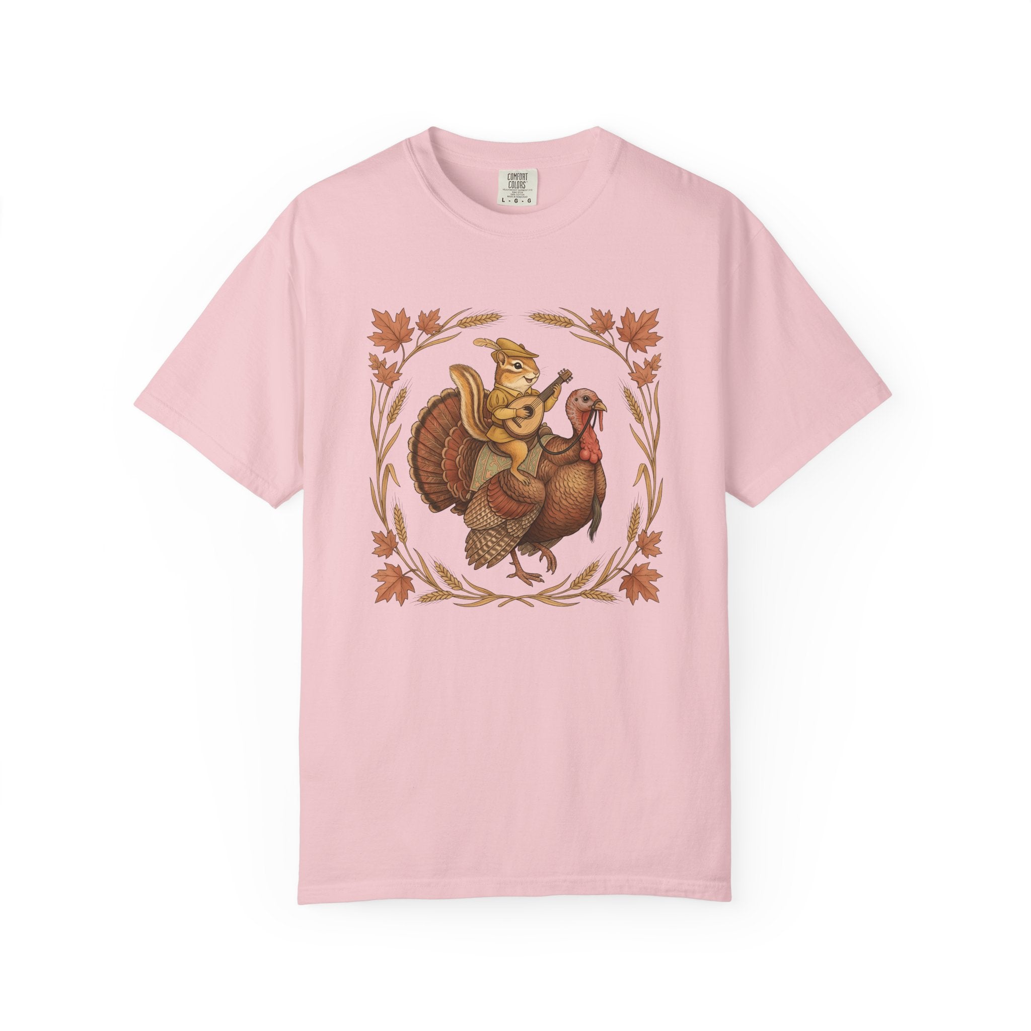 Chipmunk Bird Shirt Cottagecore Harvest Gift Women Forest Tee Squirrel Bird T-Shirt Homesteader Fan Woodland Tshirt Autumn Graphic Retro