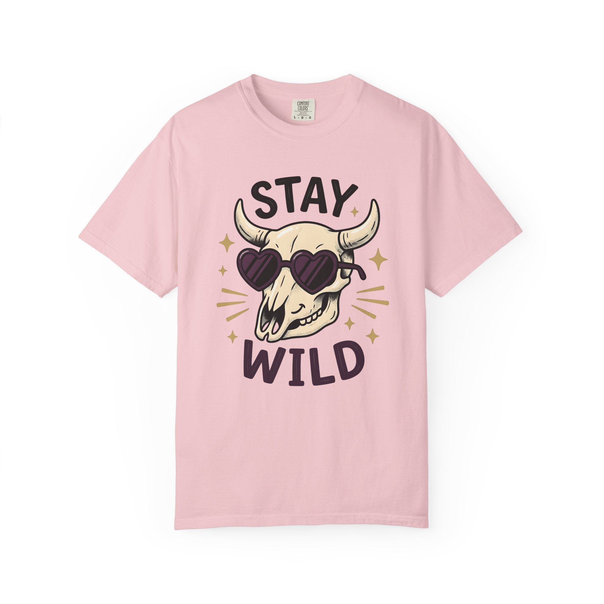 Bull Skull Shirt Cowgirl Western Gift Women Cartoon Tee Skull T-Shirt Rodeo Fan Cowboy Tshirt Western Graphic Retro Heart Sunglasses Tshirt