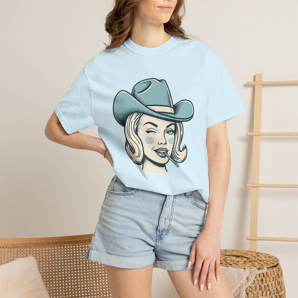 Cowgirl Face Shirt Cowgirl Cowboy Gift Women Illustration Tee Rodeo Queen T-Shirt Cowgirl Fan Western Tshirt Cowboy Graphic Line Art Cowboy