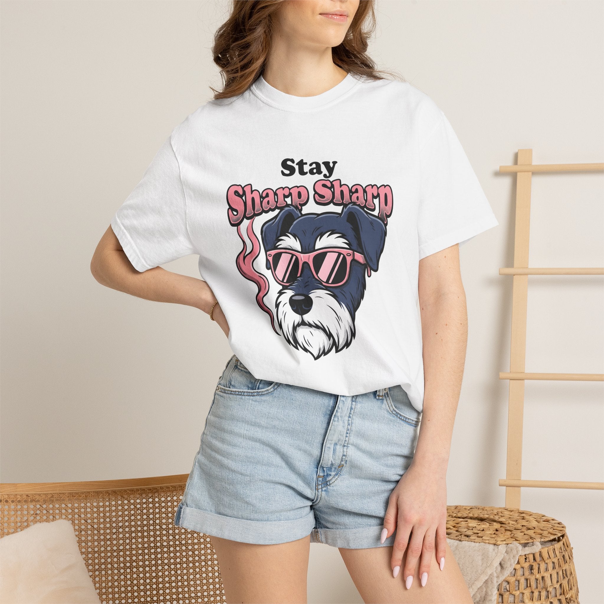 Schnauzer Shirt Dog Satire Gift Women Anime Tee Dog T-Shirt Dog Fan Manga Tshirt Parody Graphic Old School Glasses Tshirt