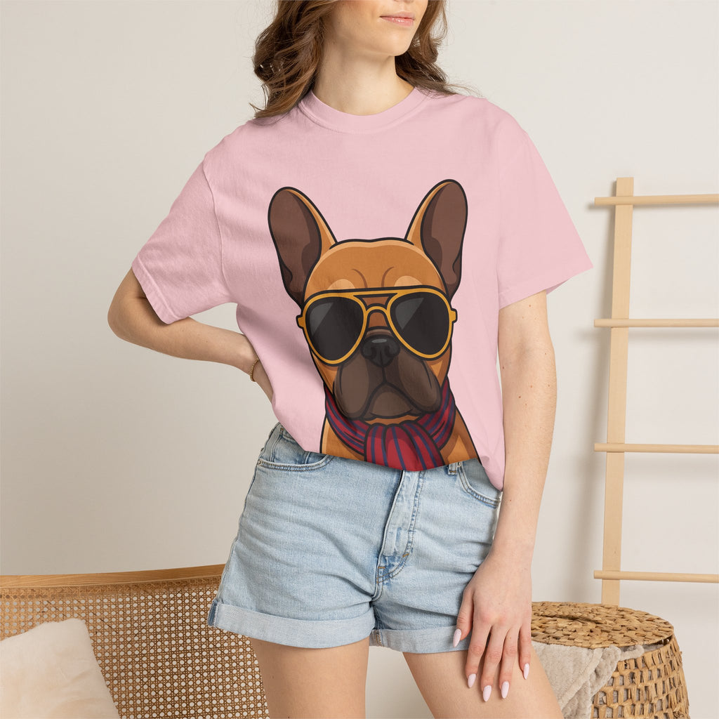 French Bulldog Shirt Animals Puppy Gift Women Comic Tee Bulldog T-Shirt Pet Fan Cartoon Tshirt Puppy Graphic Minimalist Shades Tshirt