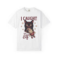 Black Cat Shirt Cat Christmas Gift Women Vintage Tee Cat T-Shirt Cat Fan Retro Tshirt Winter Graphic Hand Drawn Elf Doll Tshirt
