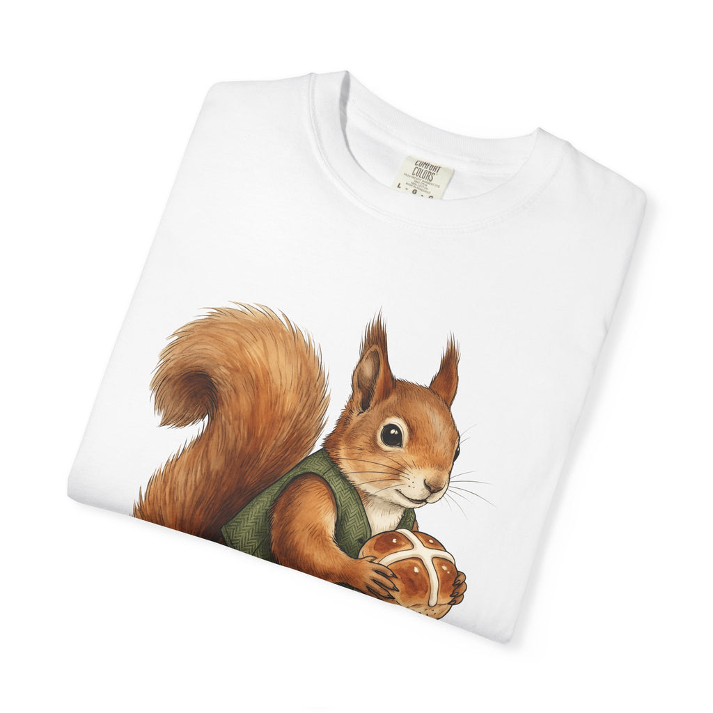 Squirrel Treat Shirt Easter Creatures Gift Women Line Art Tee Nut T-Shirt Easter Fan Squirrel Graphic Cartoon Jacket Tshirt