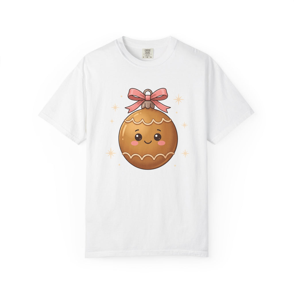 Gingerbread Decoration Shirt Christmas Festive Gift Women Cute Tee Cookie Decorating T-Shirt Xmas Fan Holiday Graphic Tshirt Comic Ribbon