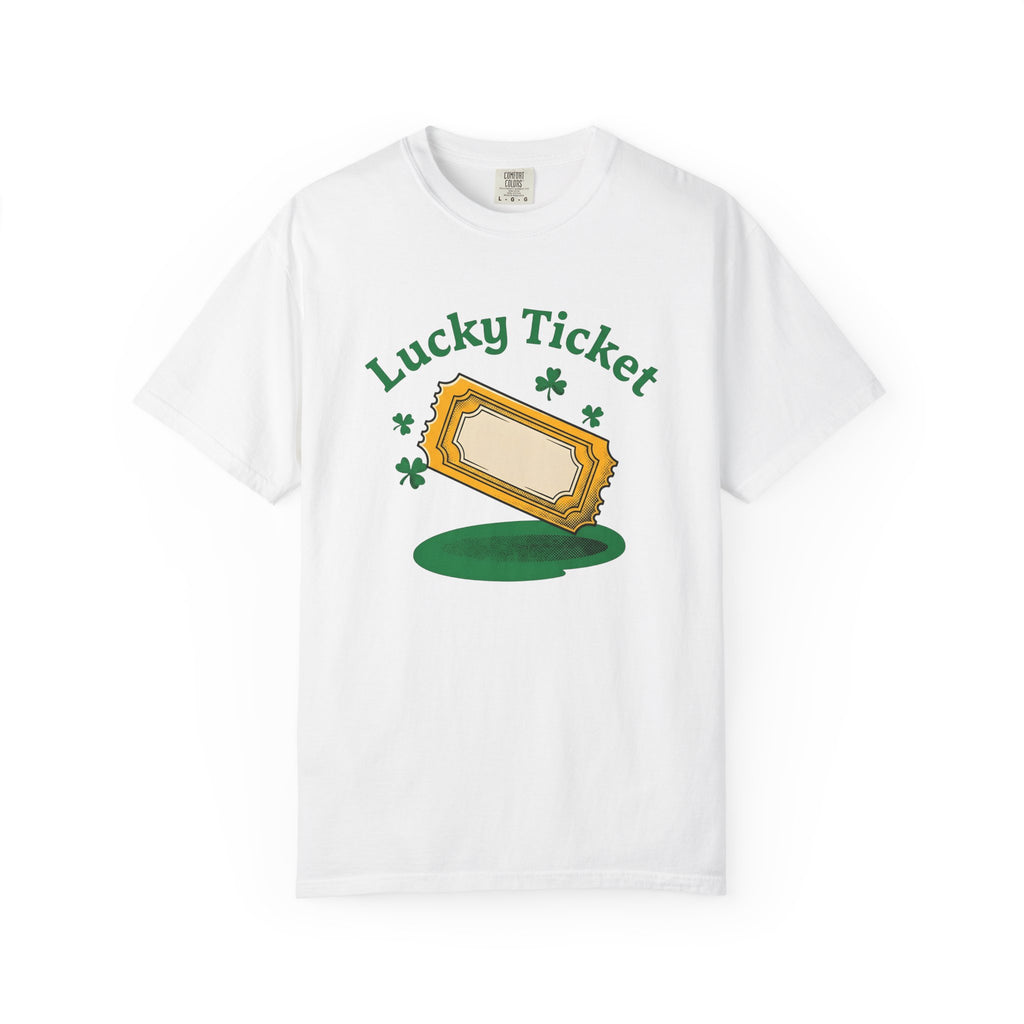 Lottery Ticket Shirt St Patrick's Day Fortune Gift Women Rustic Tee Raffle T-Shirt Irish Fan Lucky Tshirt Prosperity Graphic Antique Clover