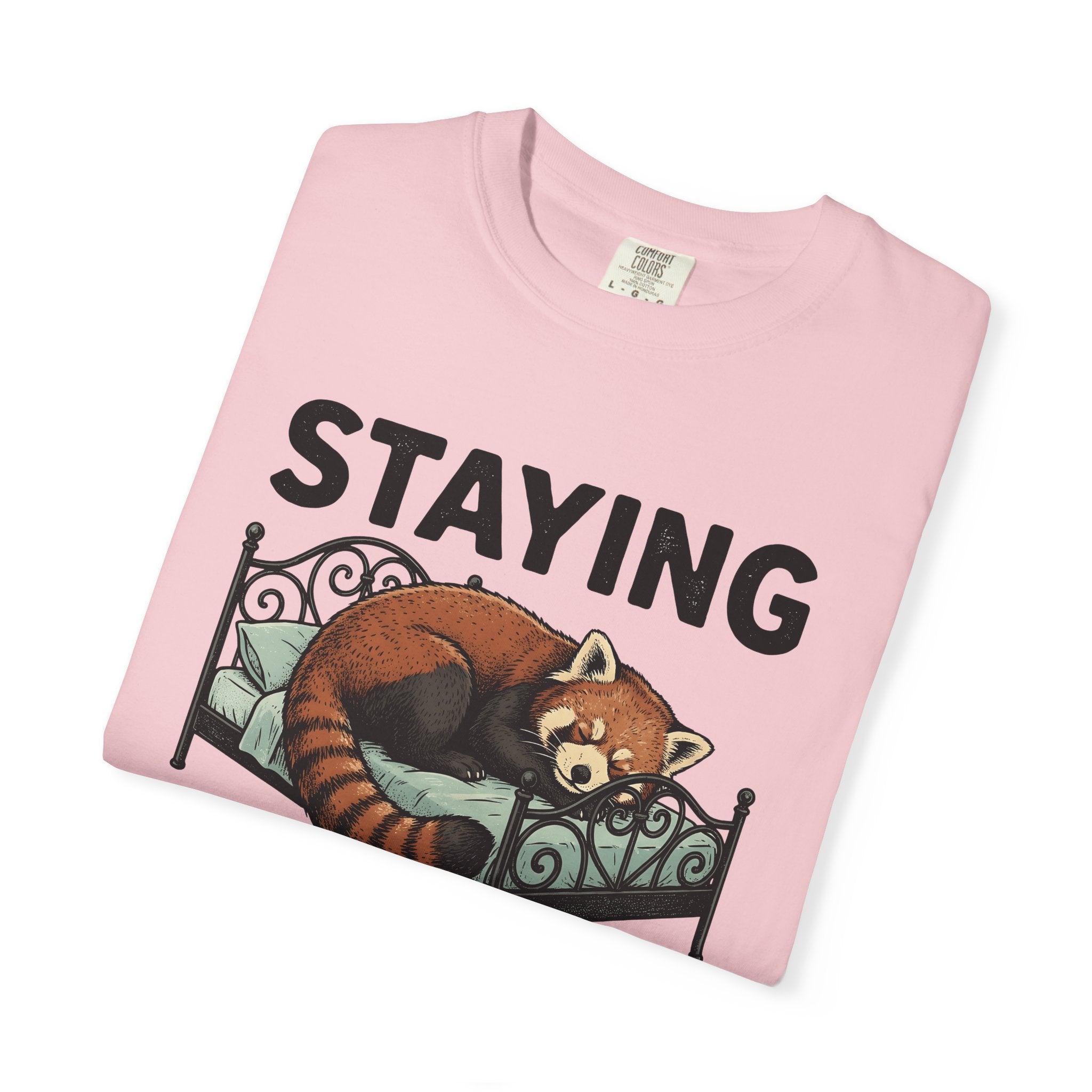 Red Panda Nap Shirt Funny Wildlife Gift Women Playful Tee Panda Nap T-Shirt Humor Fan Cartoon Tshirt Animal Graphic Classic Snug Animal