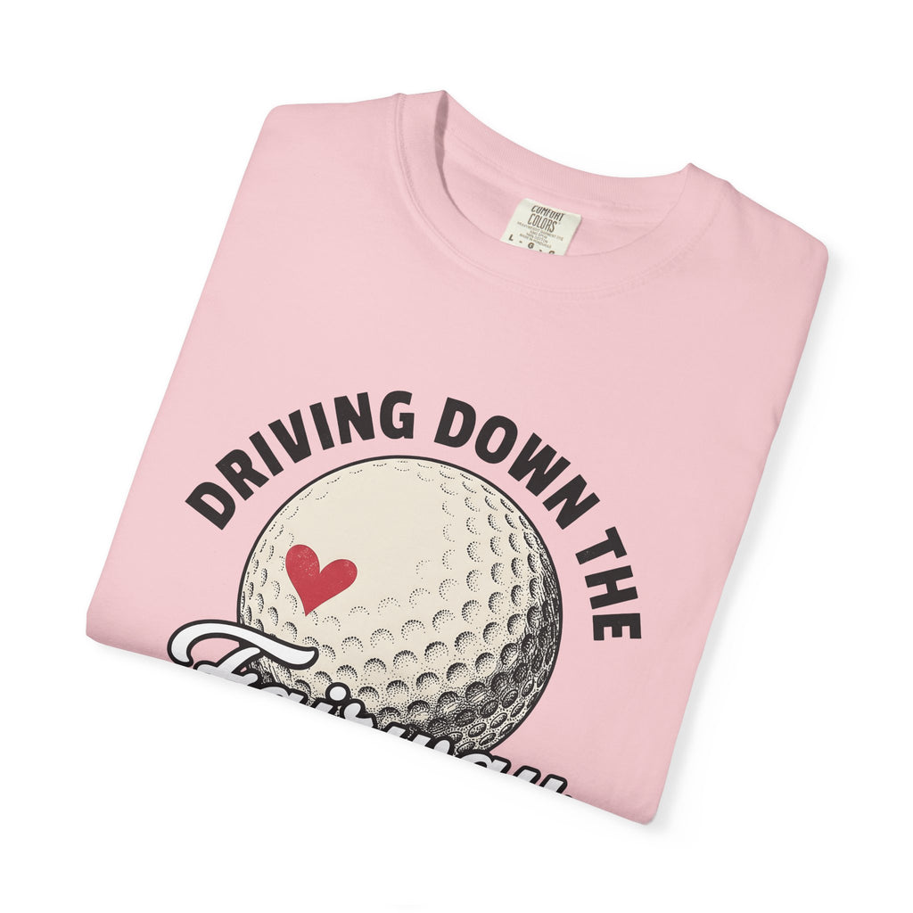 Golf Ball Shirt Golf Passion Gift Women Line Art Tee Golfball T-Shirt Golfer Enthusiast Illustration Graphic Cartoon Heart Tshirt