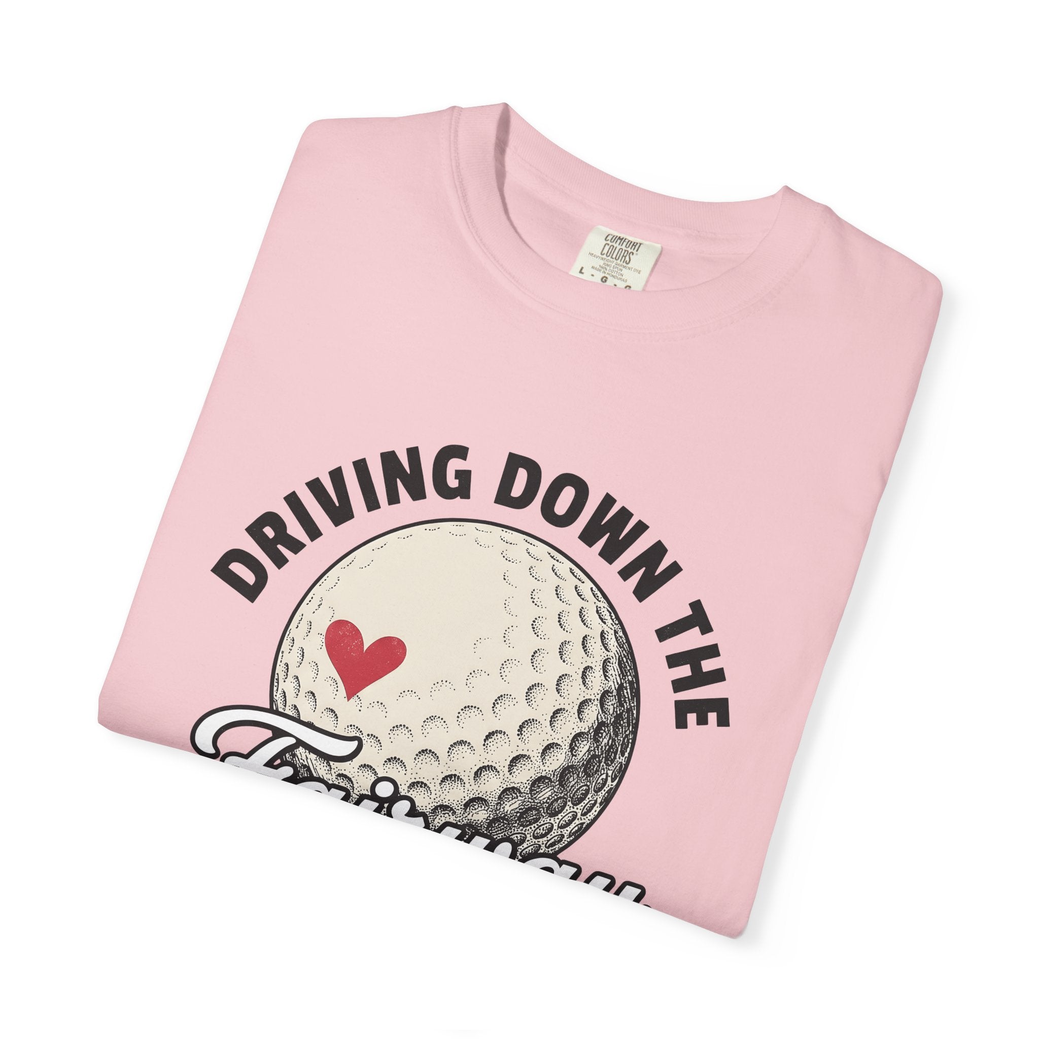 Golf Ball Shirt Golf Passion Gift Women Line Art Tee Golfball T-Shirt Golfer Enthusiast Illustration Graphic Cartoon Heart Tshirt