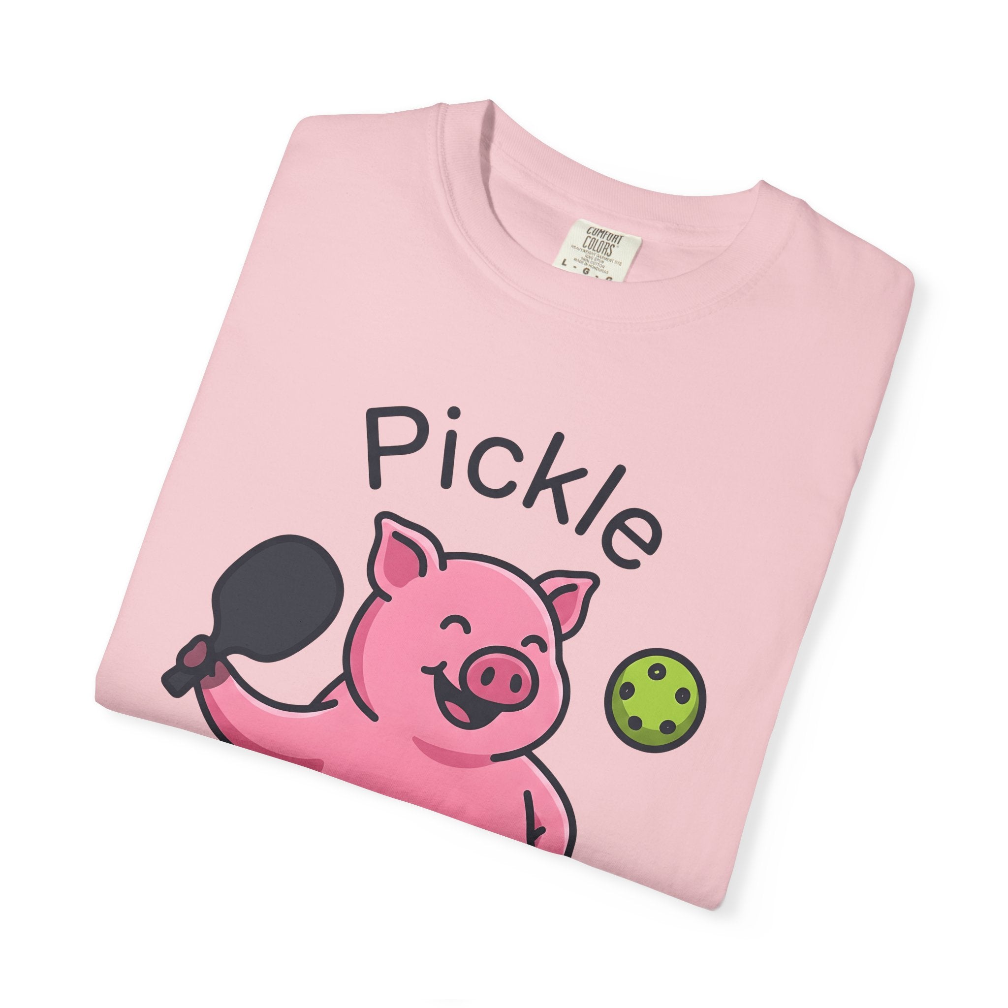Pig Pickleball Shirt Funny Creatures Gift Women Drawing Tee Pickleballer T-Shirt Humor Fan Illustration Tshirt Striking Paddle Tshirt