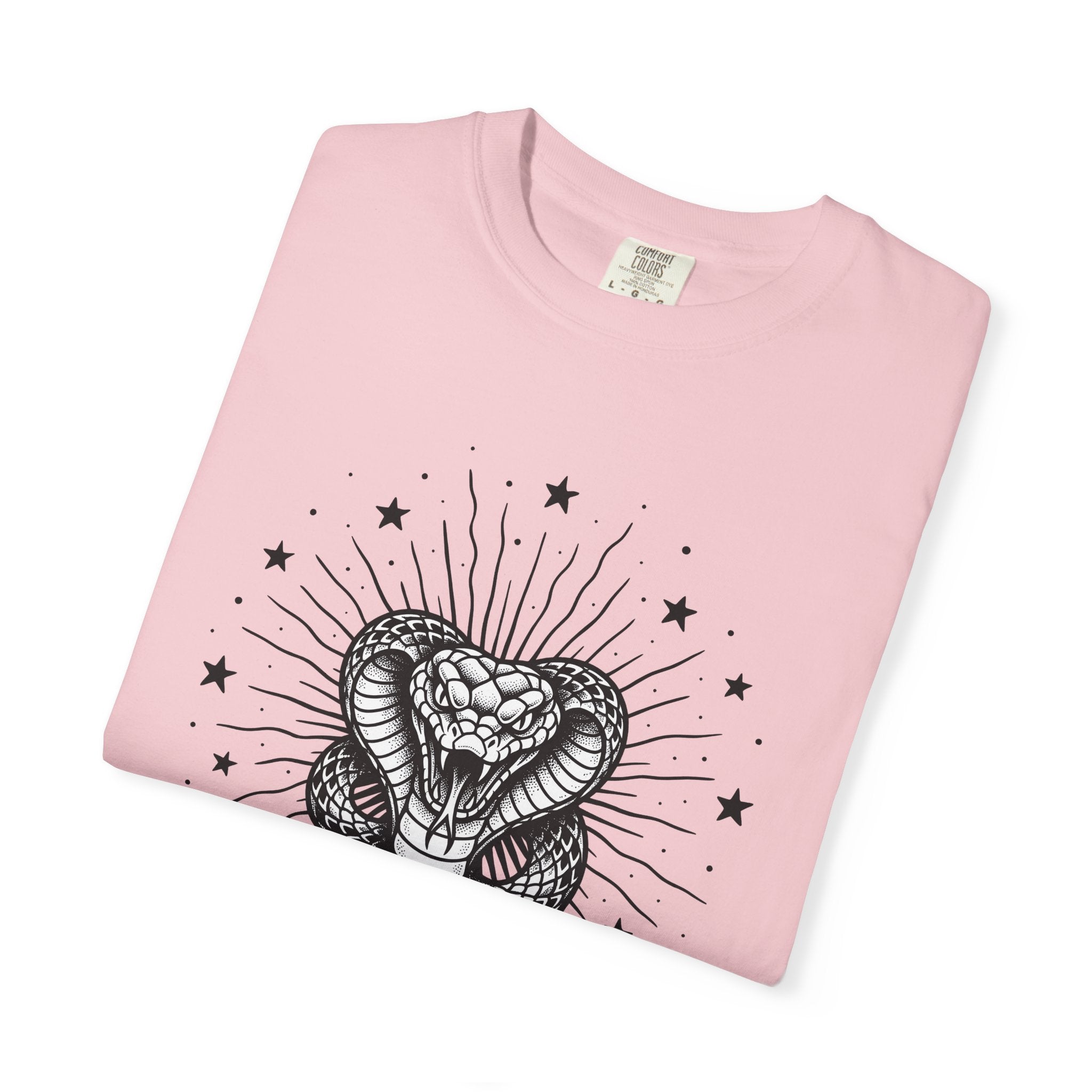Serpent Art Shirt Boho Chic Zodiac Gift Women Line Art Tee Snake T-Shirt Bohemian Fan Minimalist Tshirt Astrology Graphic Hand Drawn Star