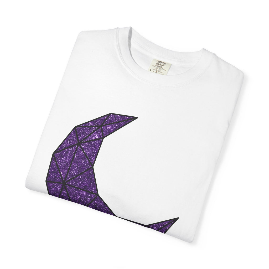 Geometric Moon Shirt Boho Chic Astrology Gift Women Shimmer Tee Lunar T-Shirt Bohemian Fan Glamorous Graphic Tshirt Clean Jewel Tshirt