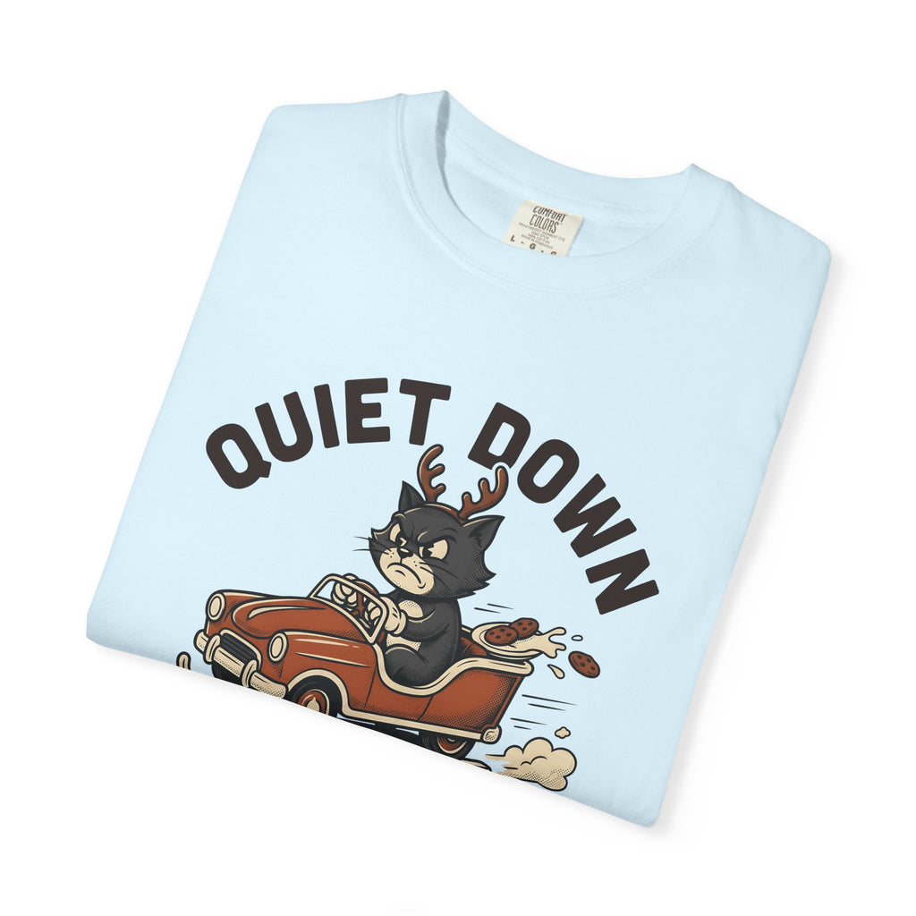 Angry Cat Vehicle Shirt Christmas Animal Gift Women Cartoon Tee Mad Car T-Shirt Xmas Fan Funny Car Graphic Classic Antlers Tshirt