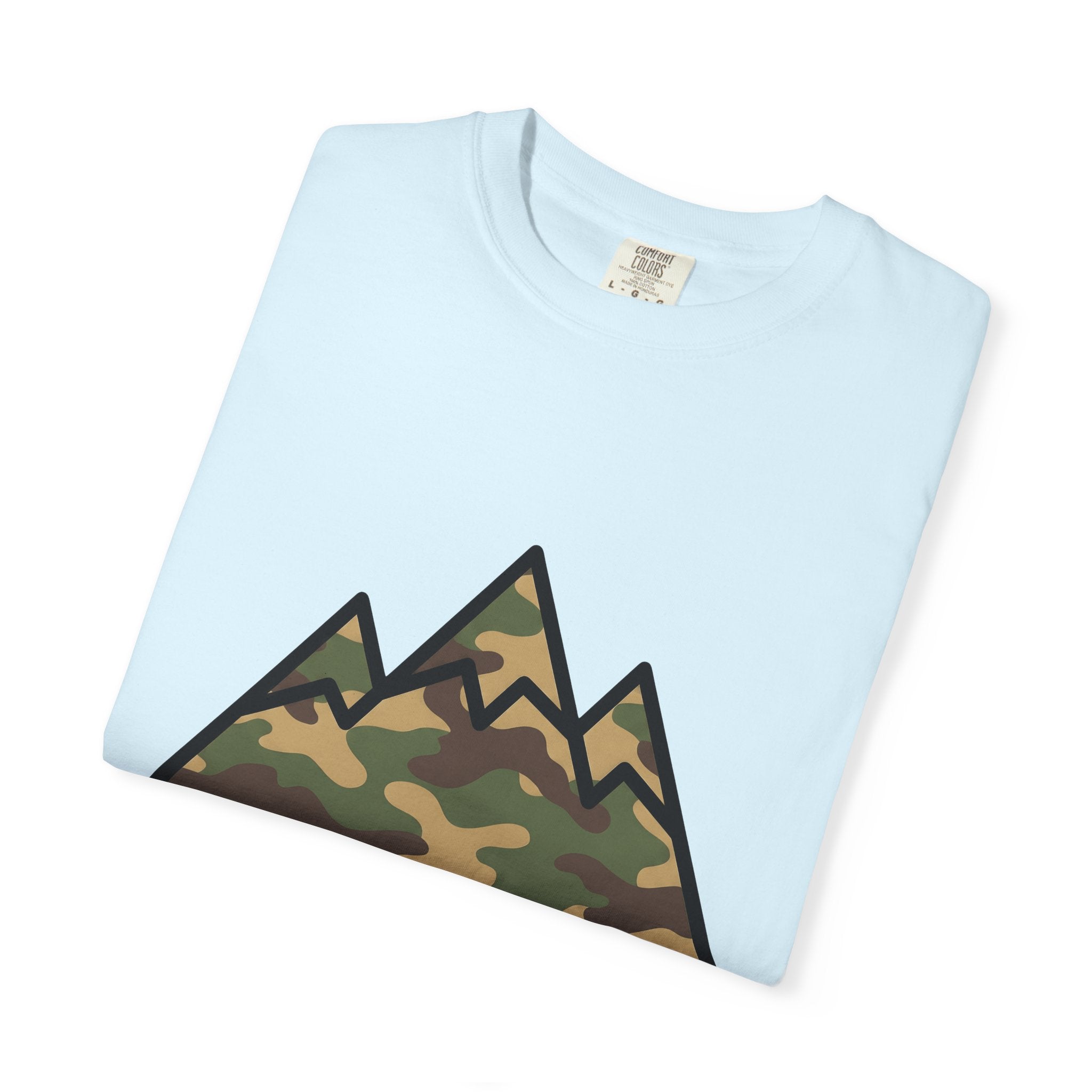 Camouflage Mountain Shirt Moms Outdoors Gift Women Minimalist Tee Mountain Range T-Shirt Motherhood Enthusiast Simple Tshirt Adventure