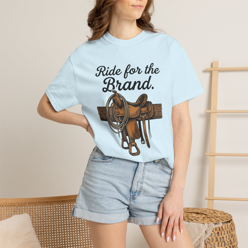 Leather Saddle Shirt Cowgirl Livestock Gift Women Distressed Tee Saddle T-Shirt Rodeo Fan Vintage Tshirt Livestock Graphic Doodle Noose