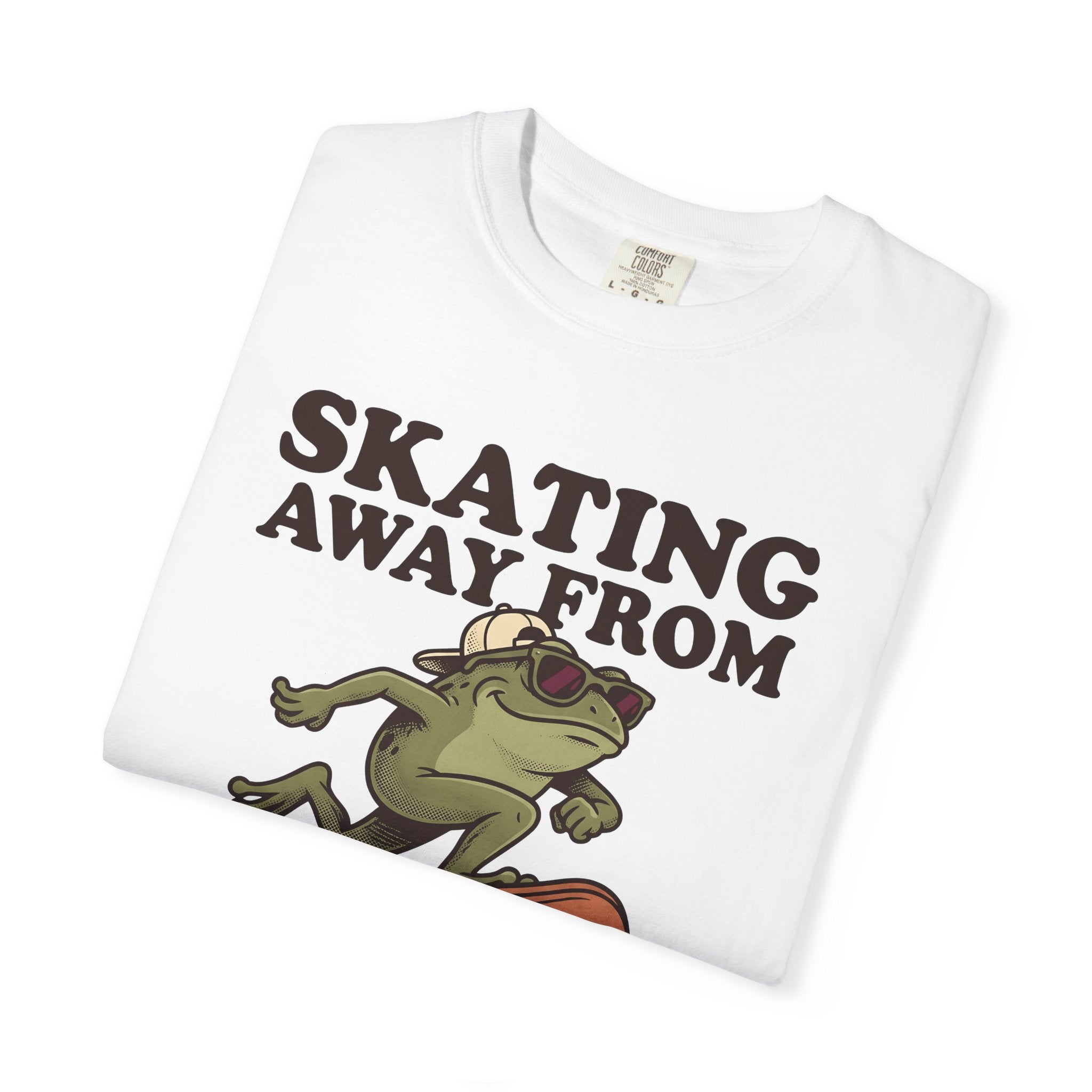 Frog Skater Shirt Funny Pet Gift Women Graphic Tee Toad T-Shirt Humor Fan Cartoon Tshirt Animal Graphic Old School Cool Glasses Tshirt