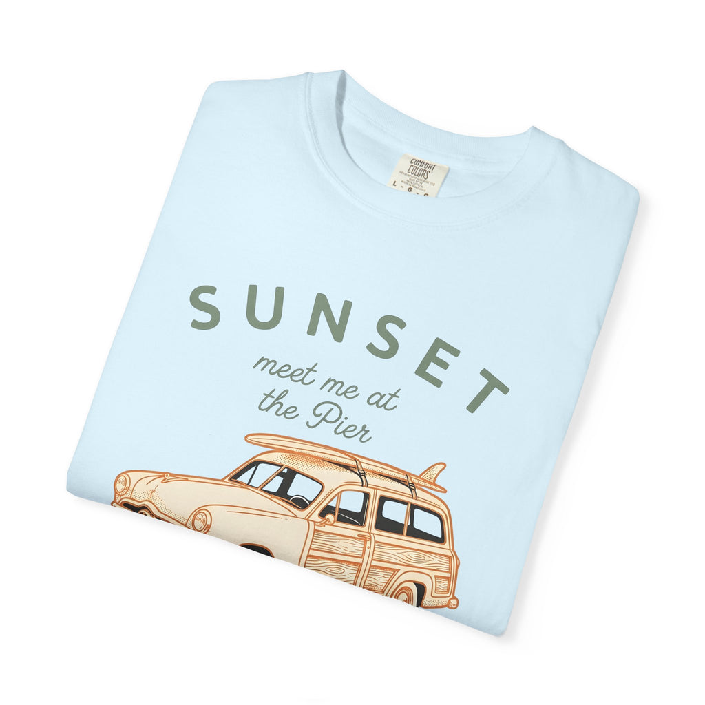 Vintage Surf Wagon Shirt Surfing Beach Gift Women Retro Tee Woody T-Shirt Surfer Enthusiast Vintage Tshirt Coastal Graphic Hand Drawn