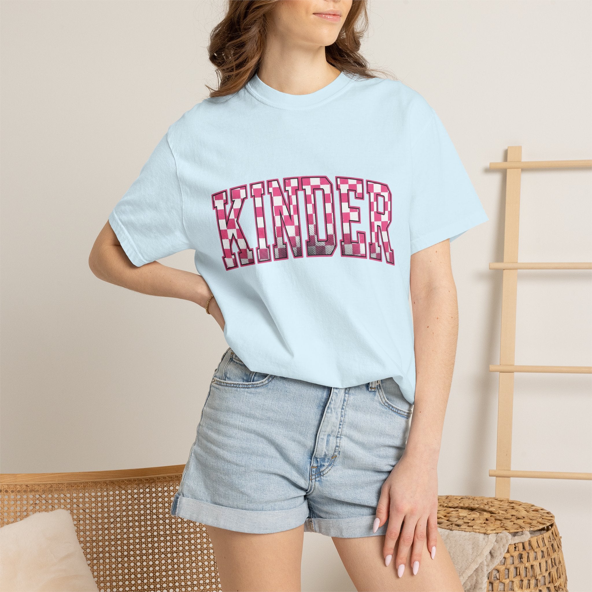 Checkerboard Varsity Letters Shirt Teachers Education Gift Women Strong Tee Letterman T-Shirt Educator Enthusiast Bold Tshirt Learning