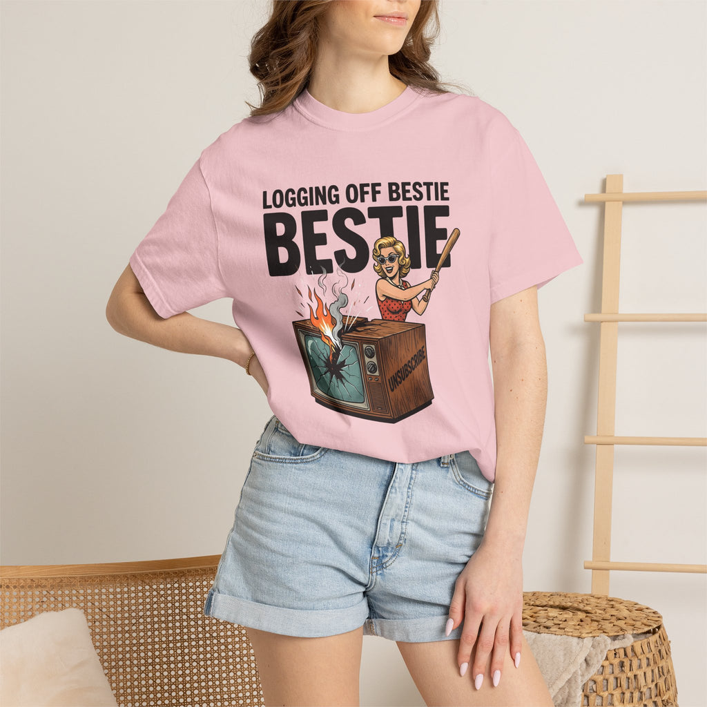 Retro Woman Tv Shirt Friendship Humor Gift Women Pop Art Tee Television T-Shirt Buddy Fan Retro Art Tshirt Funny Graphic Vintage Baseball