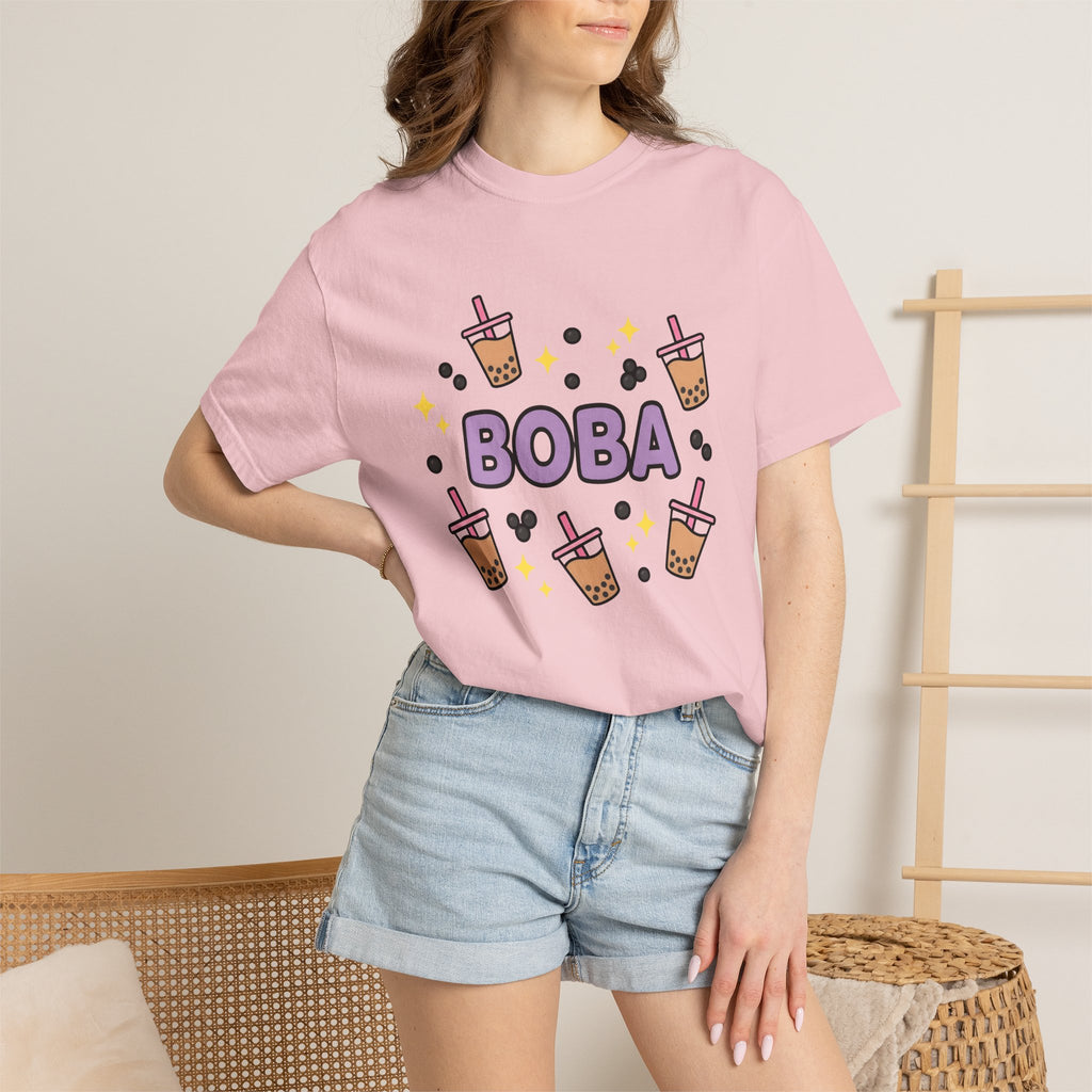 Boba Tea Shirt Drinks Foodie Gift Women Kawaii Tee Bubble Tea T-Shirt Beverage Fan Cute Tshirt Food Graphic Cartoon Sparkles Tshirt