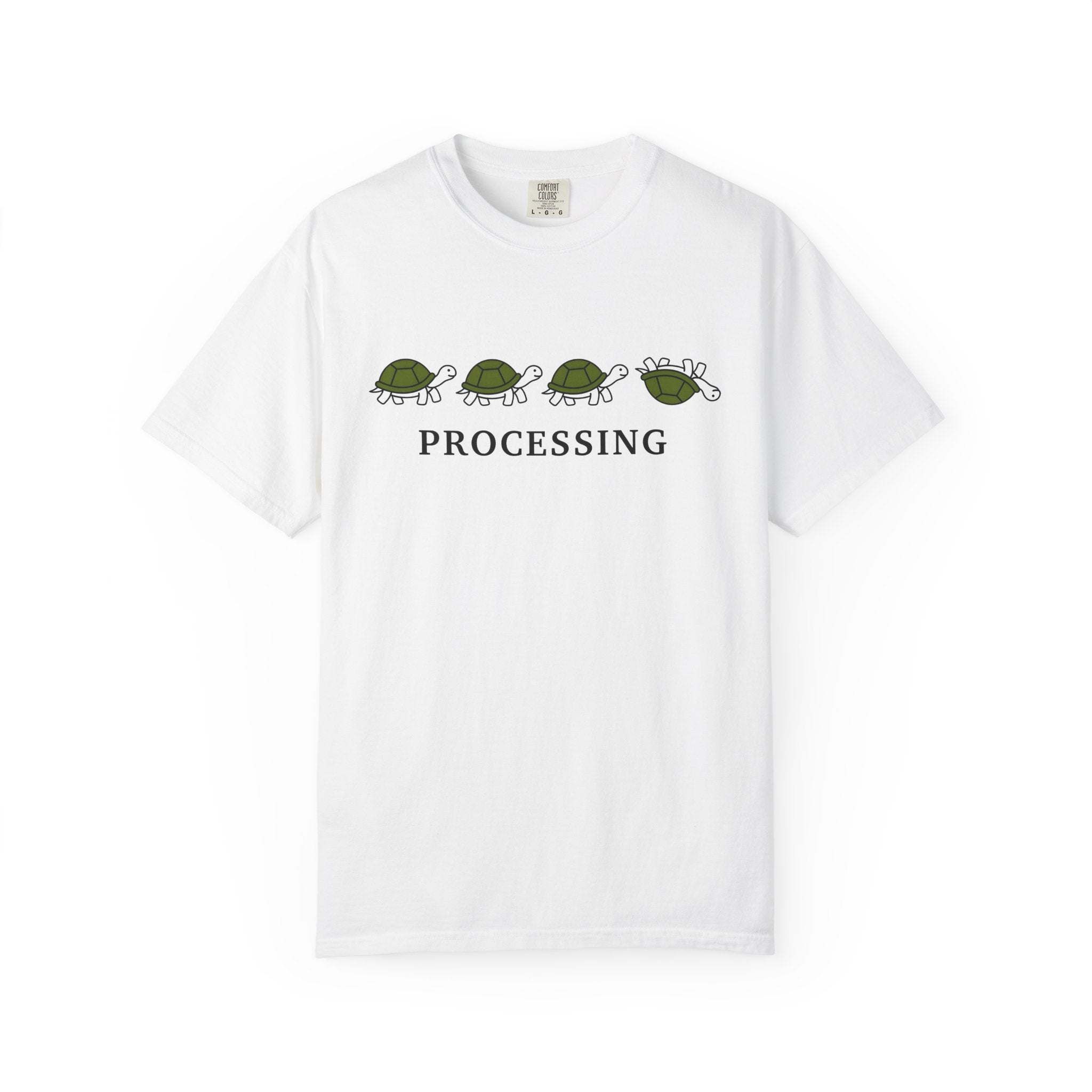 Turtle Illustration Shirt Funny Wildlife Gift Women Comic Tee Torso T-Shirt Humor Fan Cartoon Tshirt Wildlife Graphic Simple Joke Tshirt
