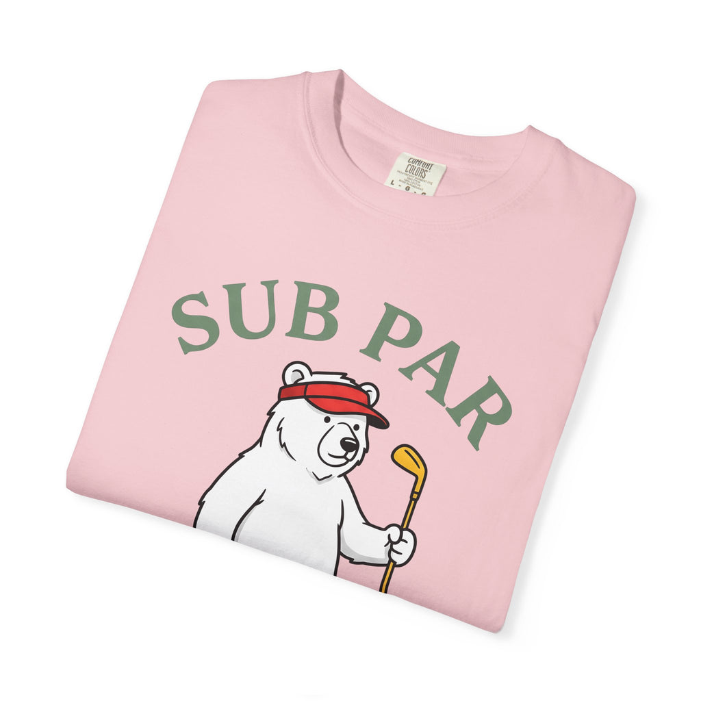 Bear Golf Shirt Golf Humor Gift Women Cartoon Tee Teddy T-Shirt Golfer Fan Cartoony Tshirt Funny Graphic Minimalist Visor Tshirt